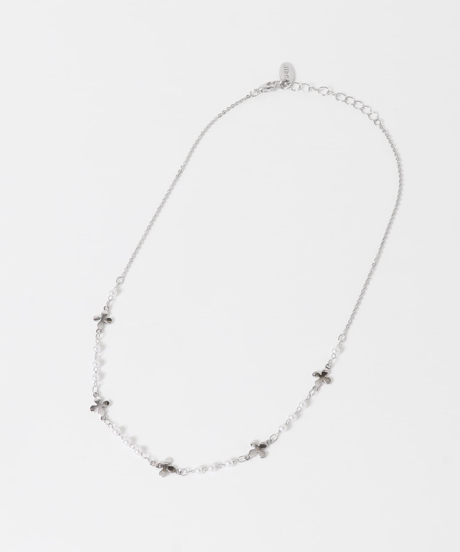 フラワーモチーフパールネックレス(- SV/WH): アクセサリー｜URBAN