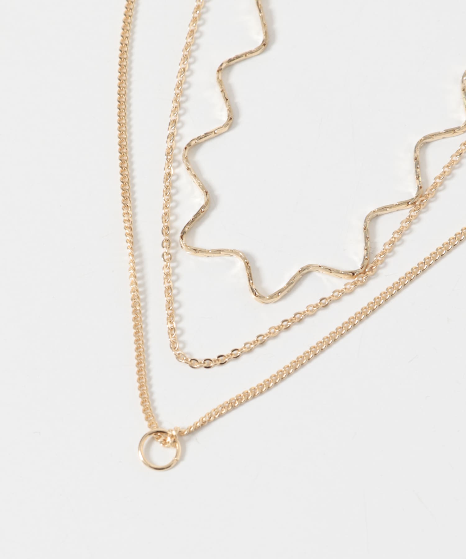 3チェーンレイヤードネックレス GLD -