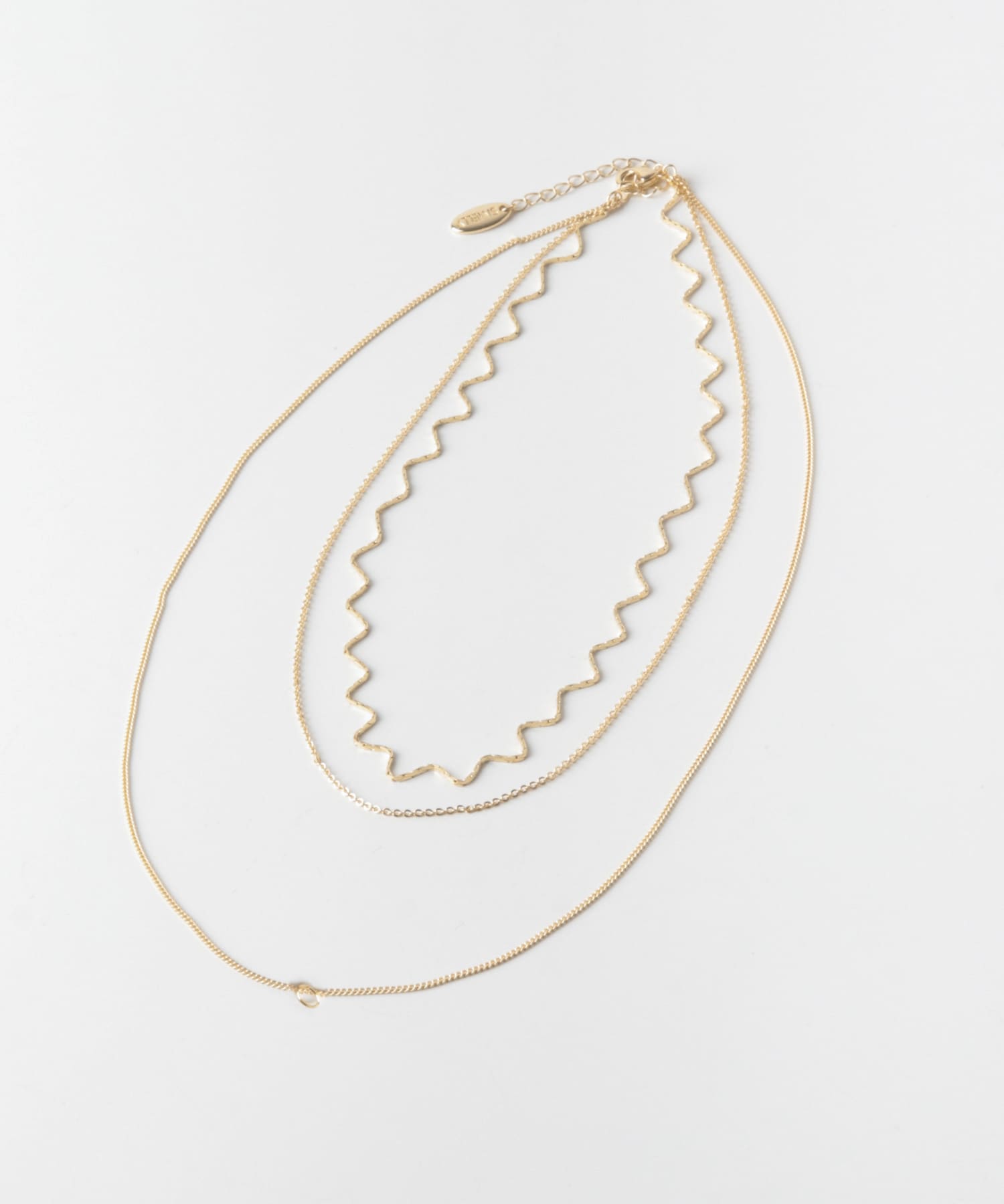 3チェーンレイヤードネックレス GLD -