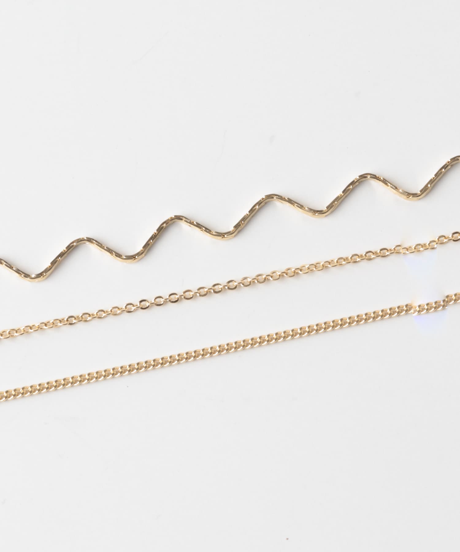 3チェーンレイヤードネックレス GLD -