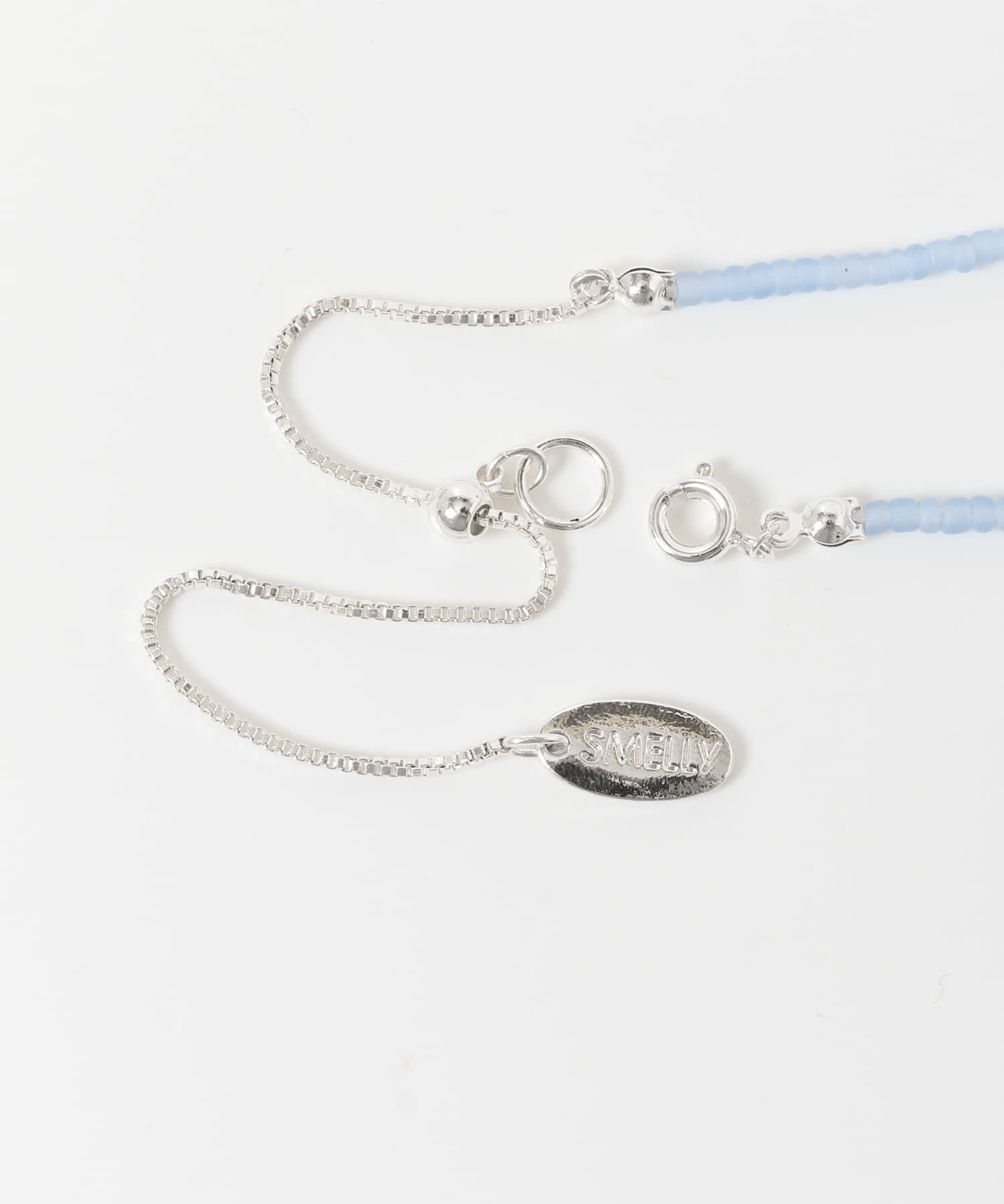 クリアトップビーズ3セットネックレス BL/SV -