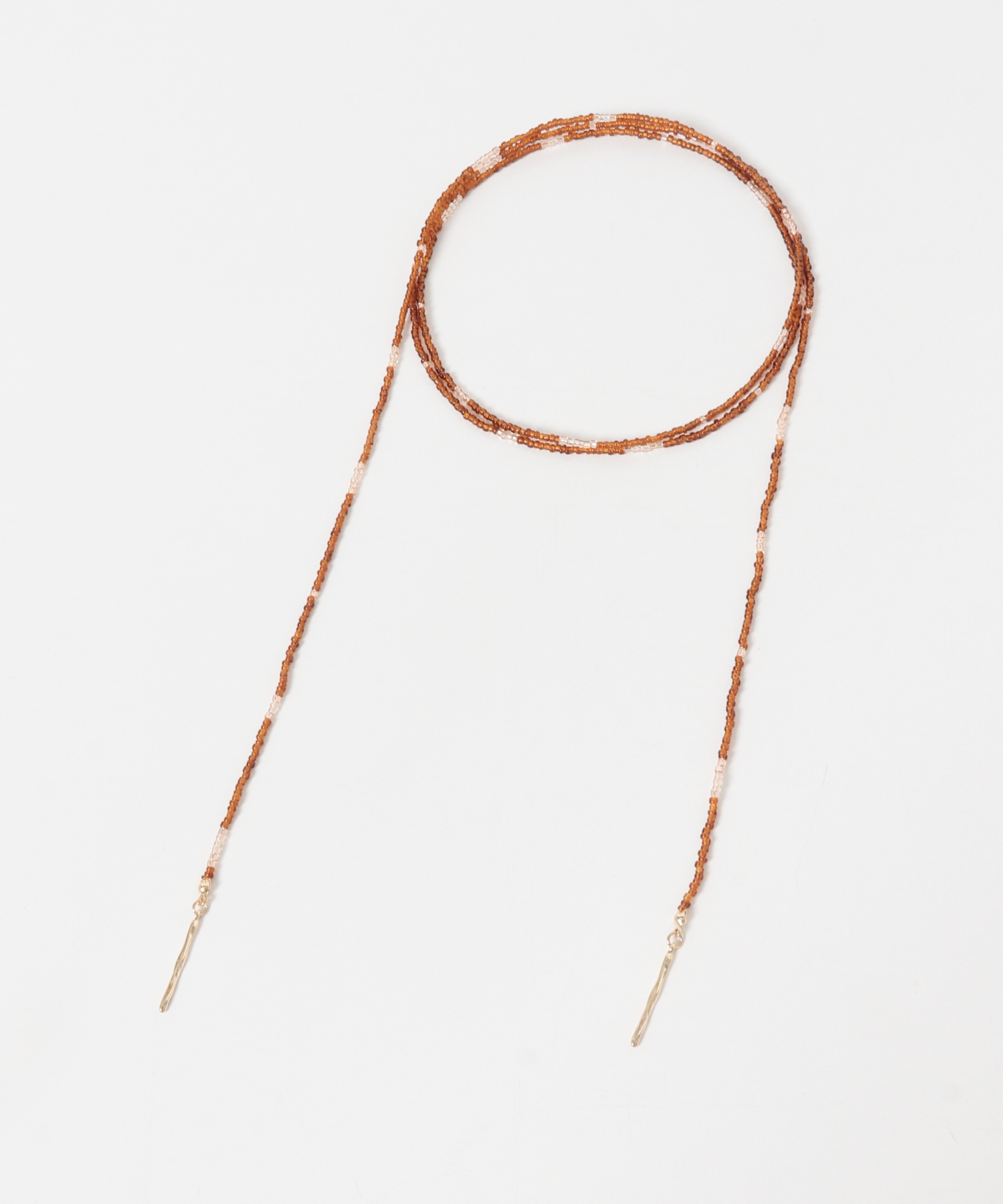 ビーズロングチョーカー BRN -