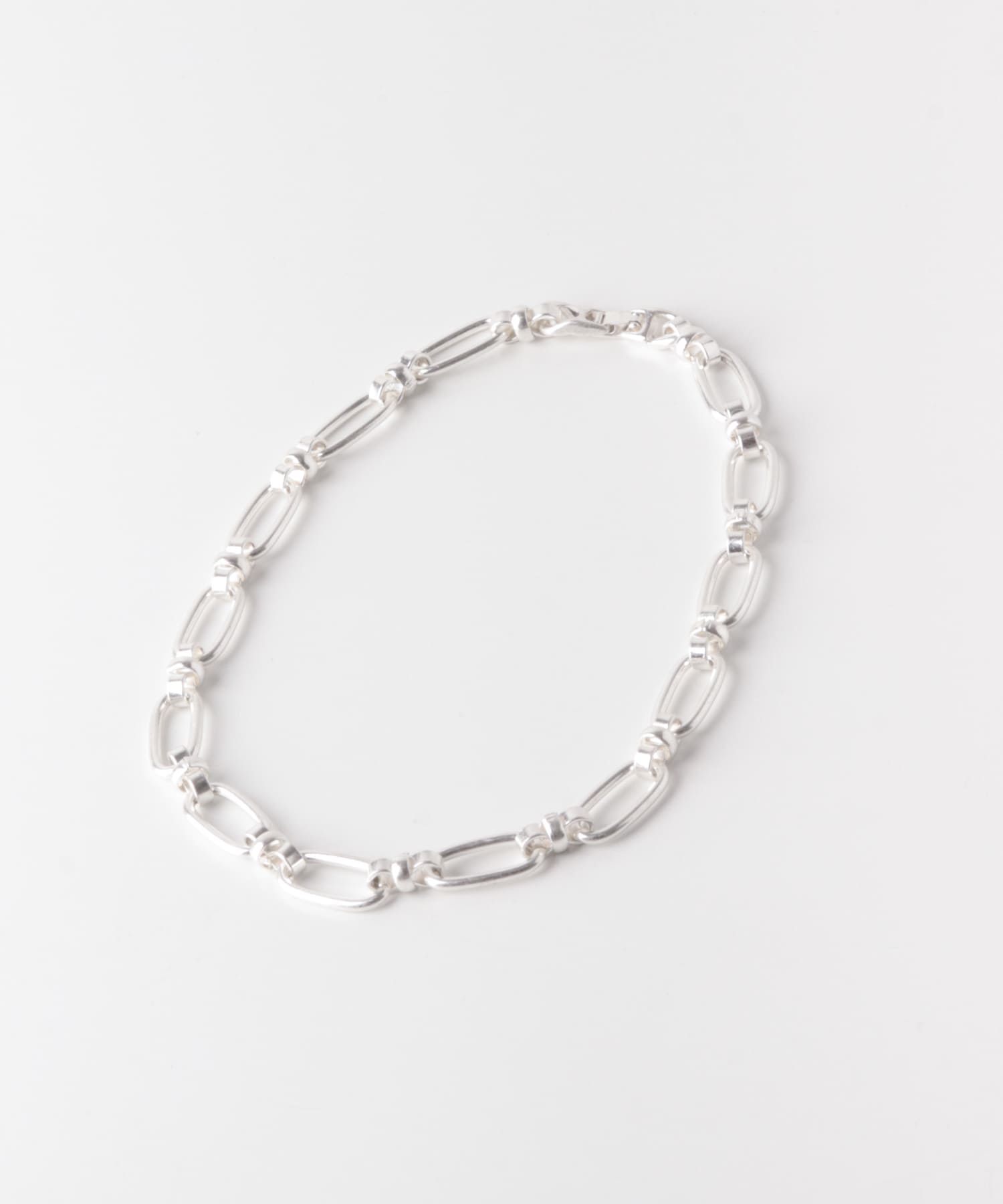 オーバルリンクボリュームチェーンネックレス SLV -