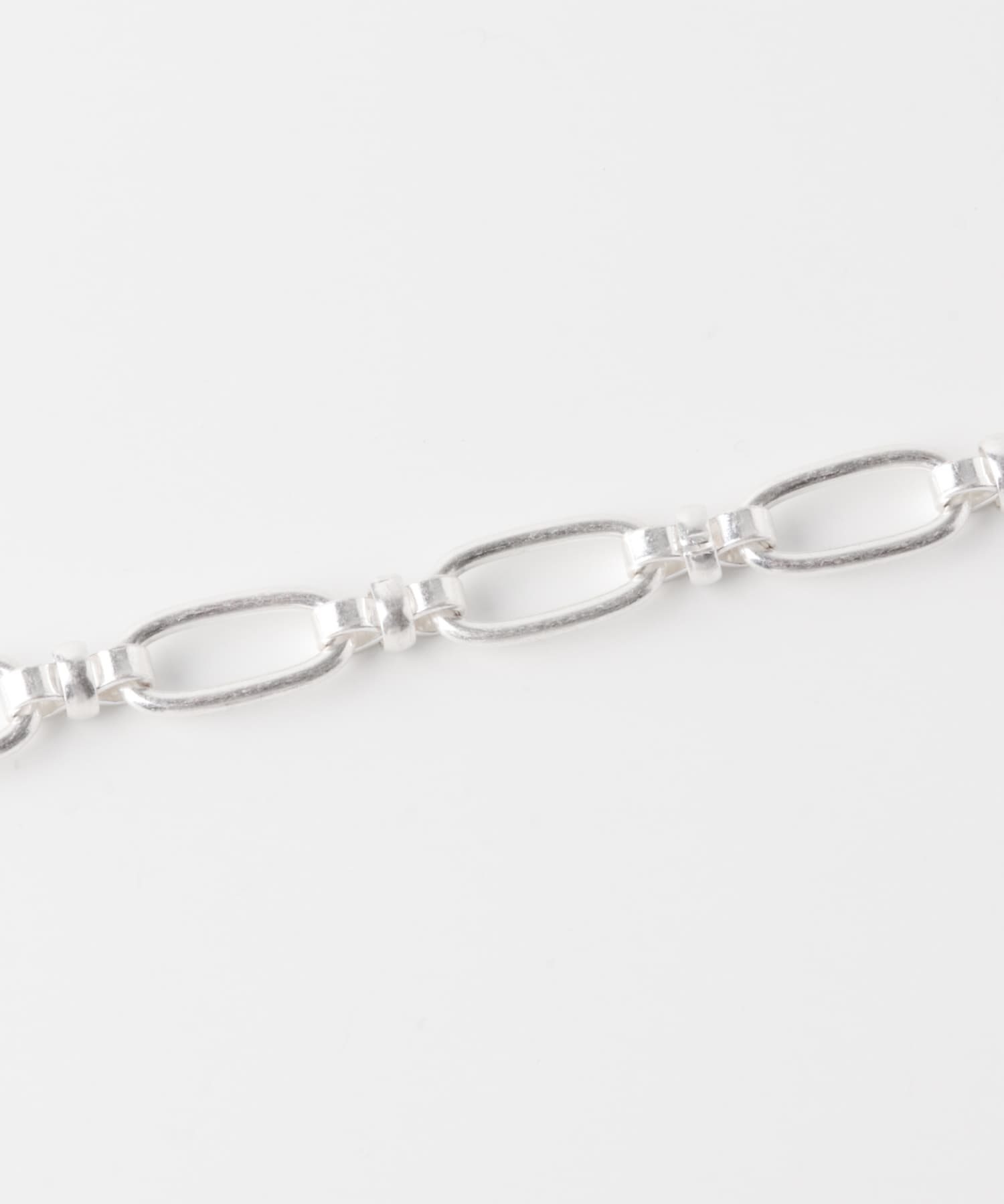 オーバルリンクボリュームチェーンネックレス SLV -