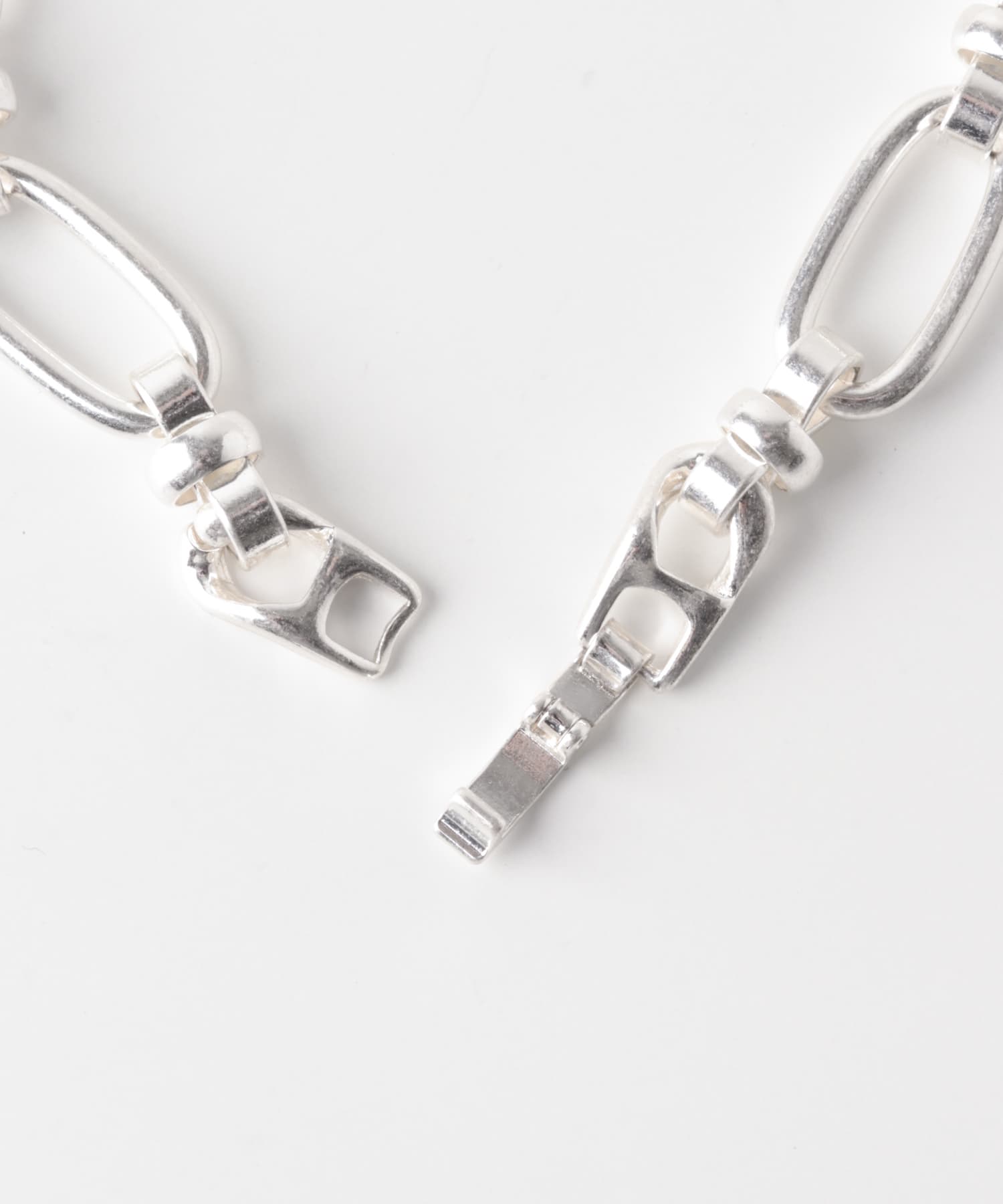 オーバルリンクボリュームチェーンネックレス SLV -