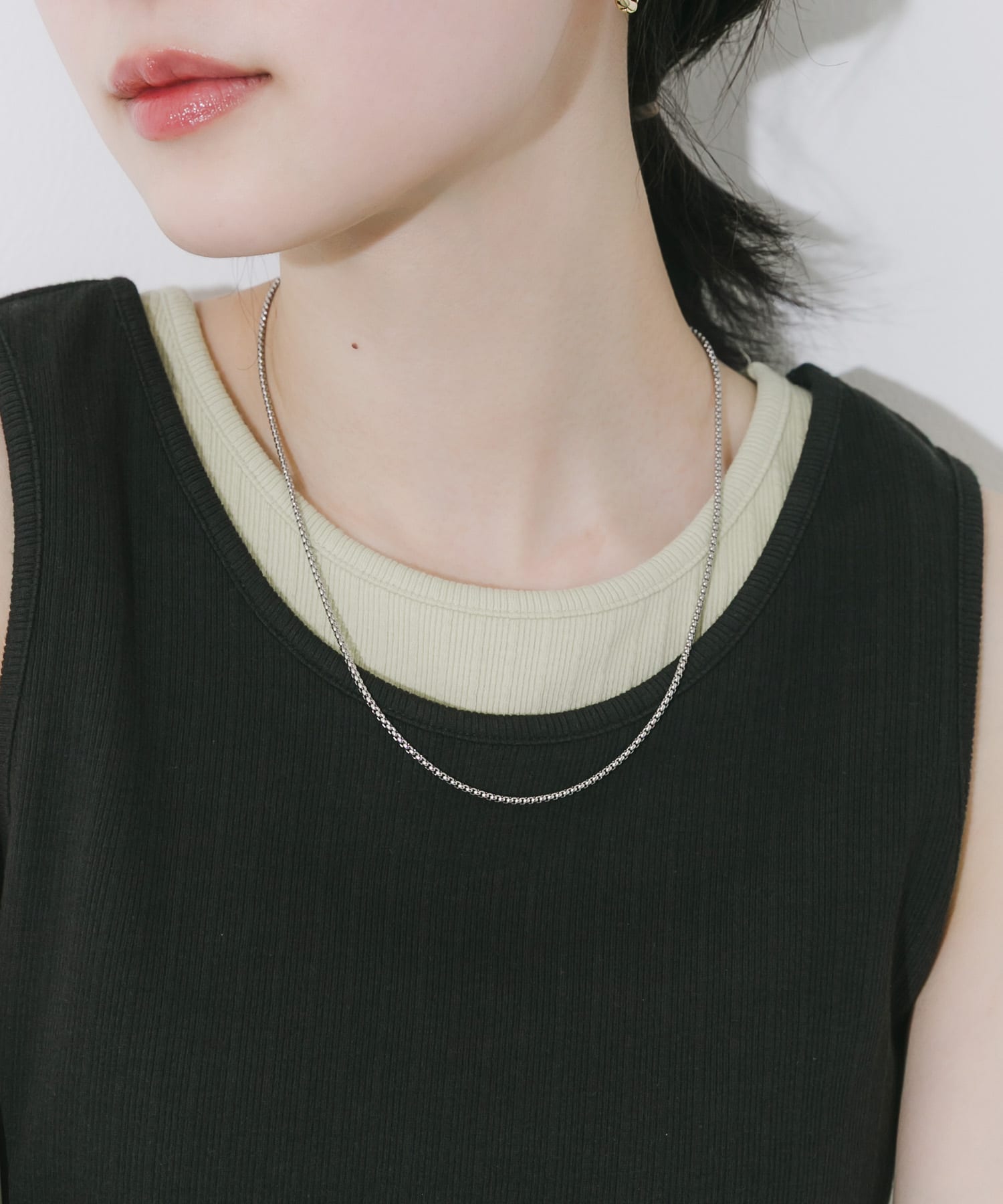 ステンレスベネチアンチェーンネックレス SLV -