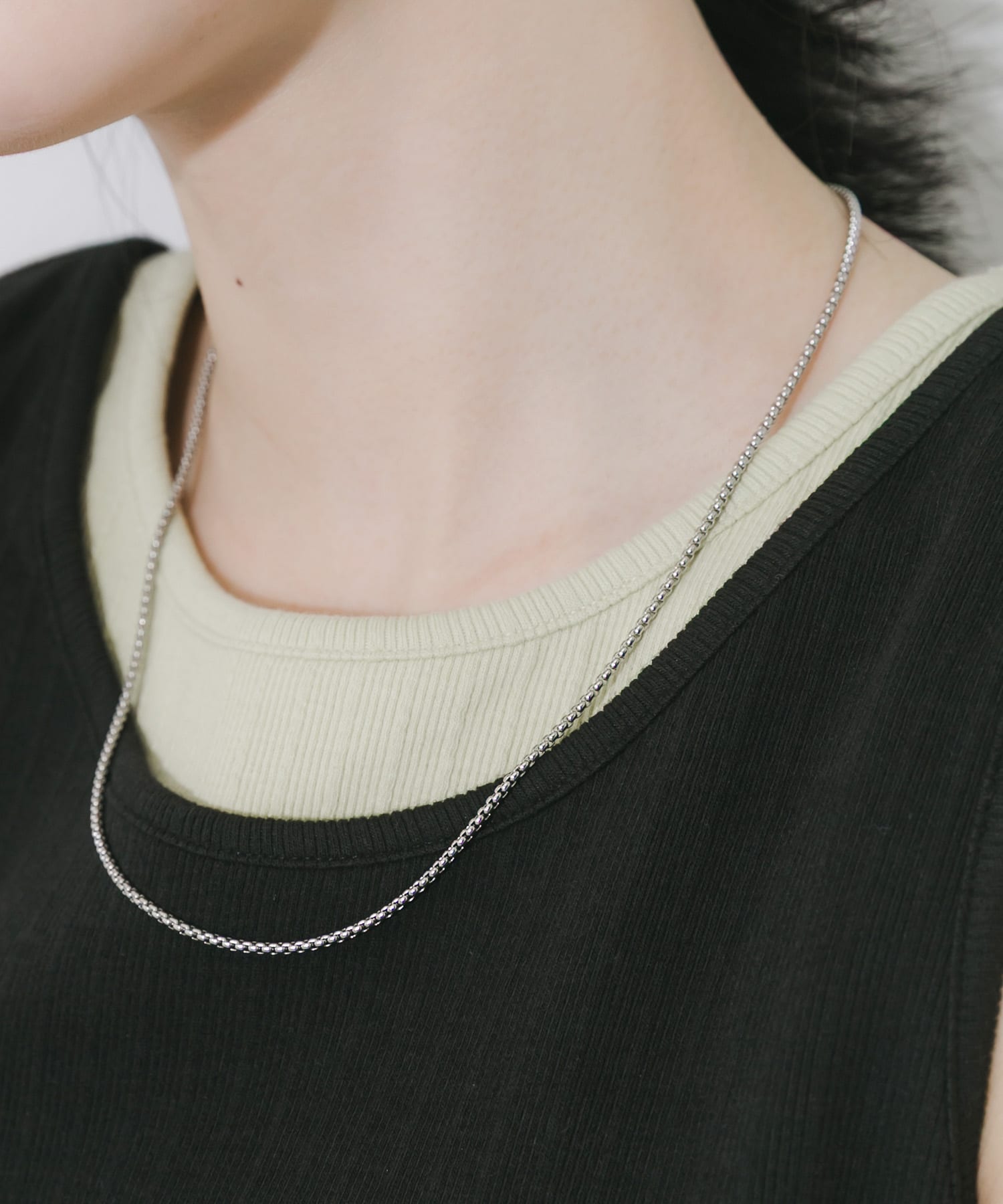 ステンレスベネチアンチェーンネックレス SLV -