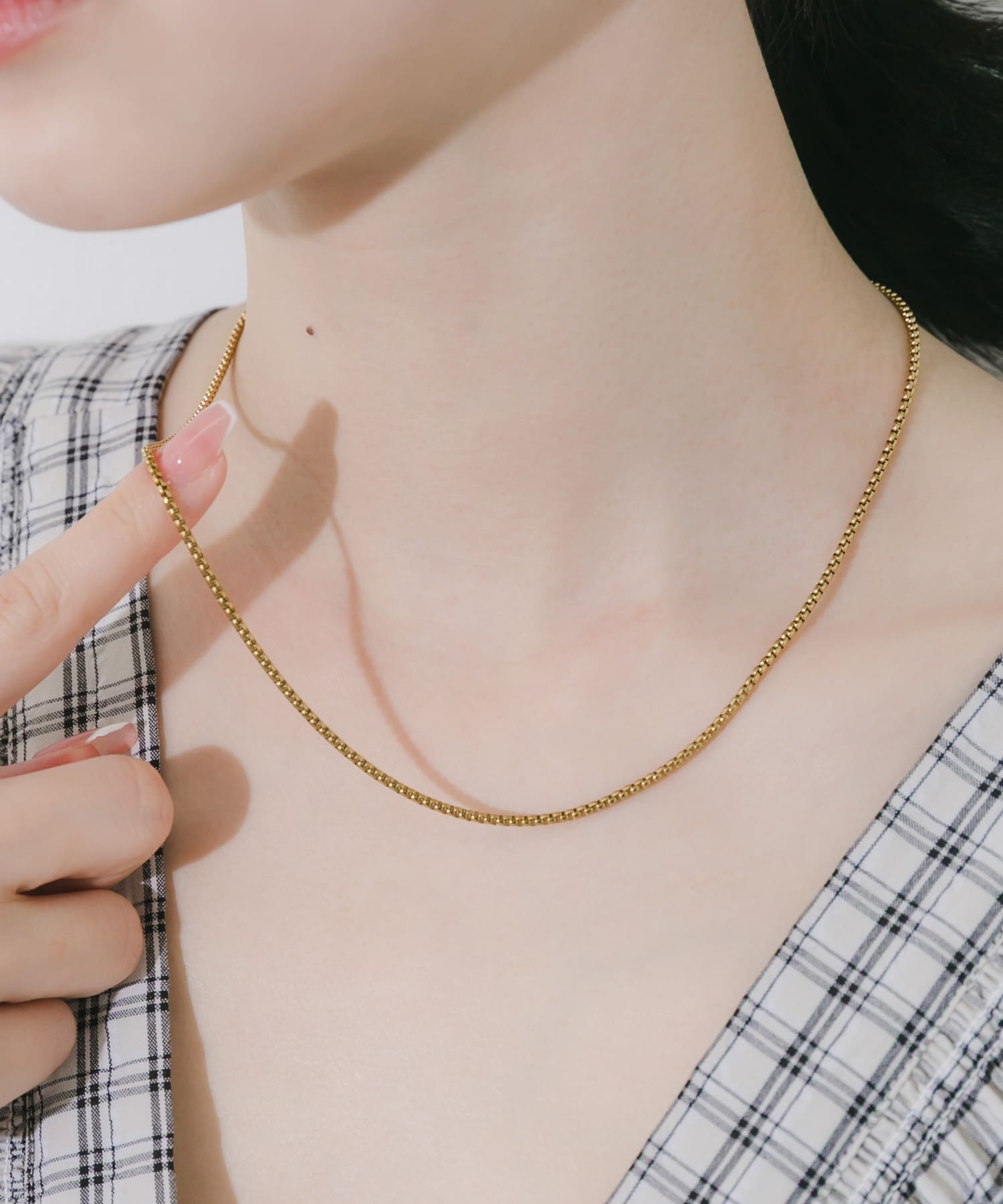 ステンレスベネチアンチェーンネックレス GLD -