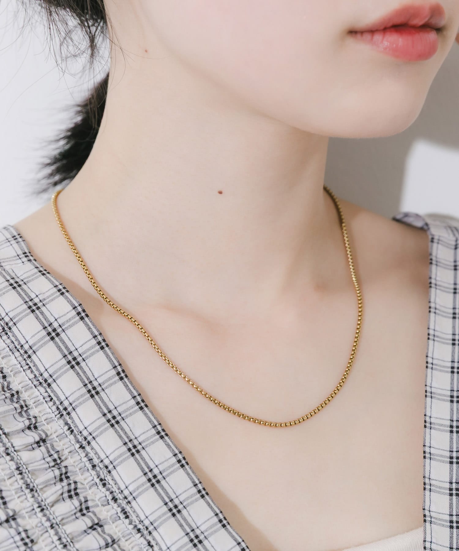 ステンレスベネチアンチェーンネックレス GLD -