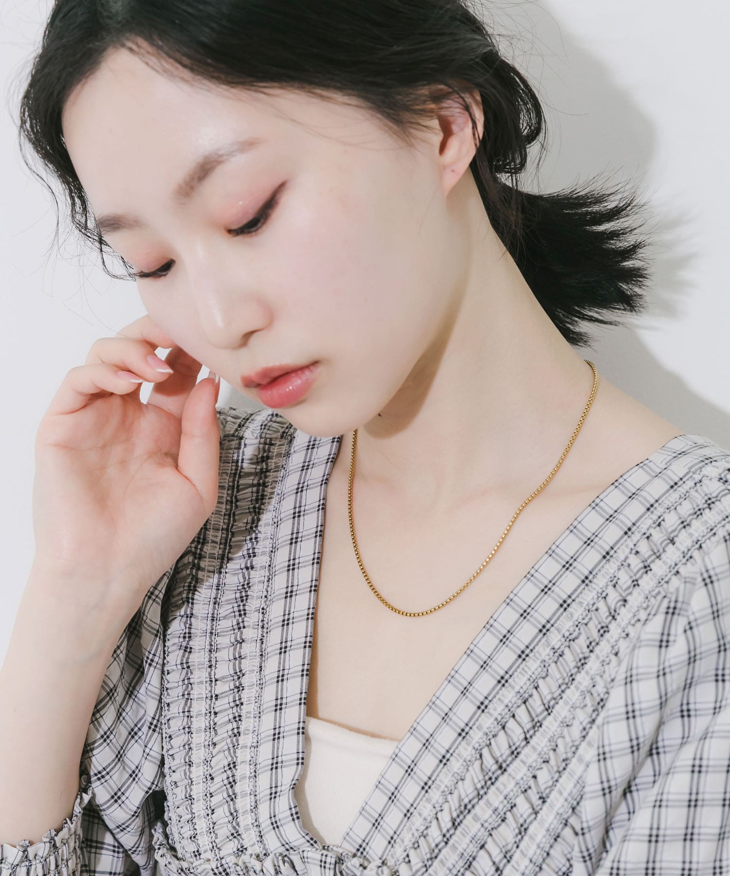 ステンレスベネチアンチェーンネックレス GLD -