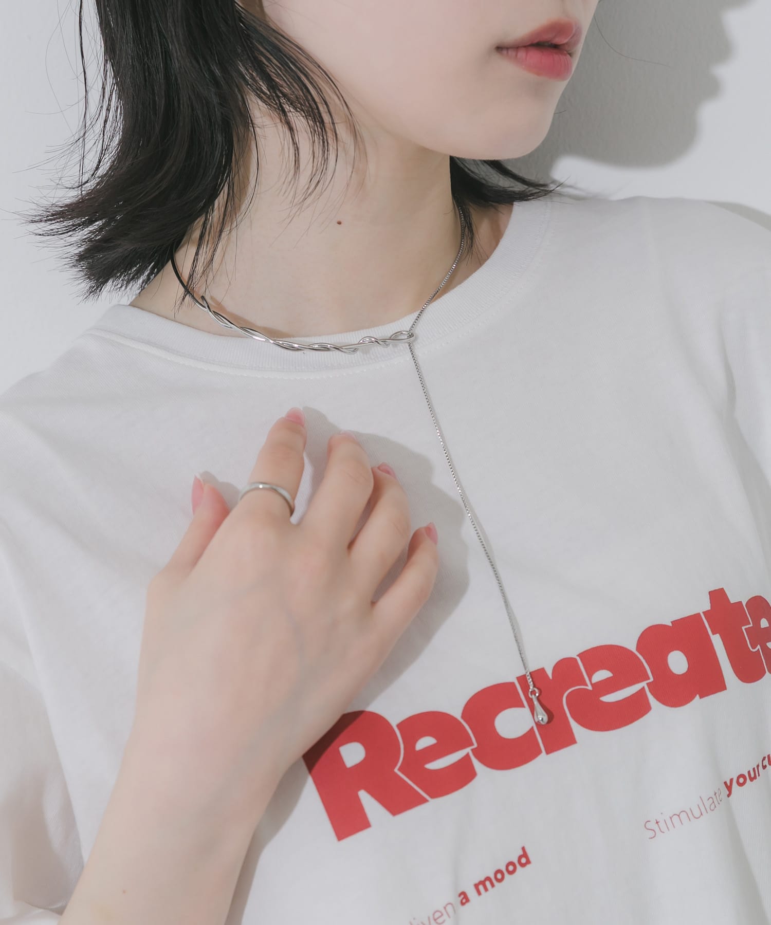 ニュアンスツイストドロップチョーカー SLV -