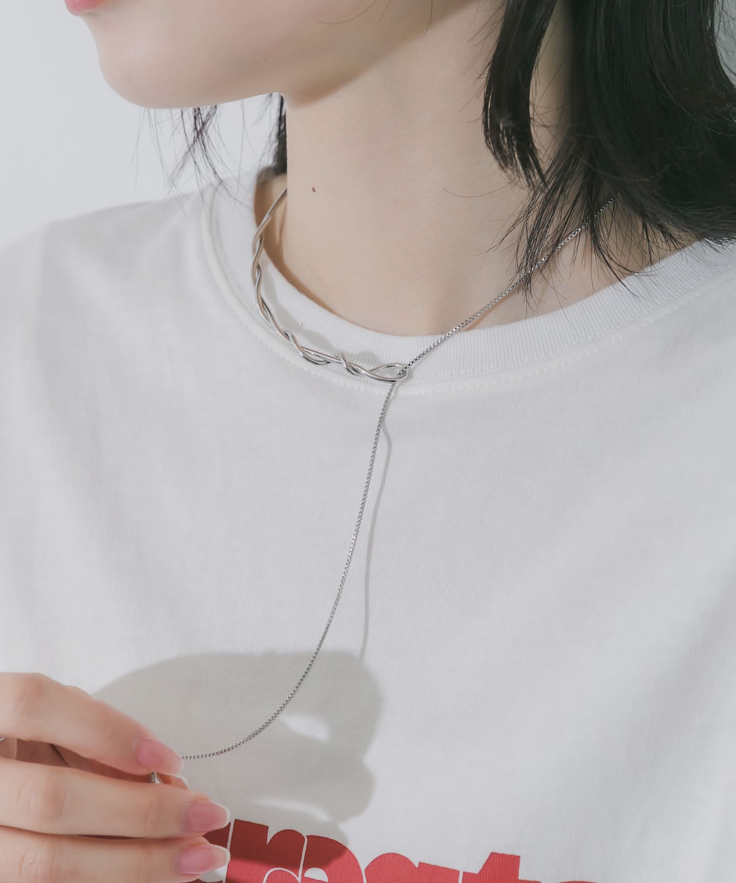 ニュアンスツイストドロップチョーカー SLV -