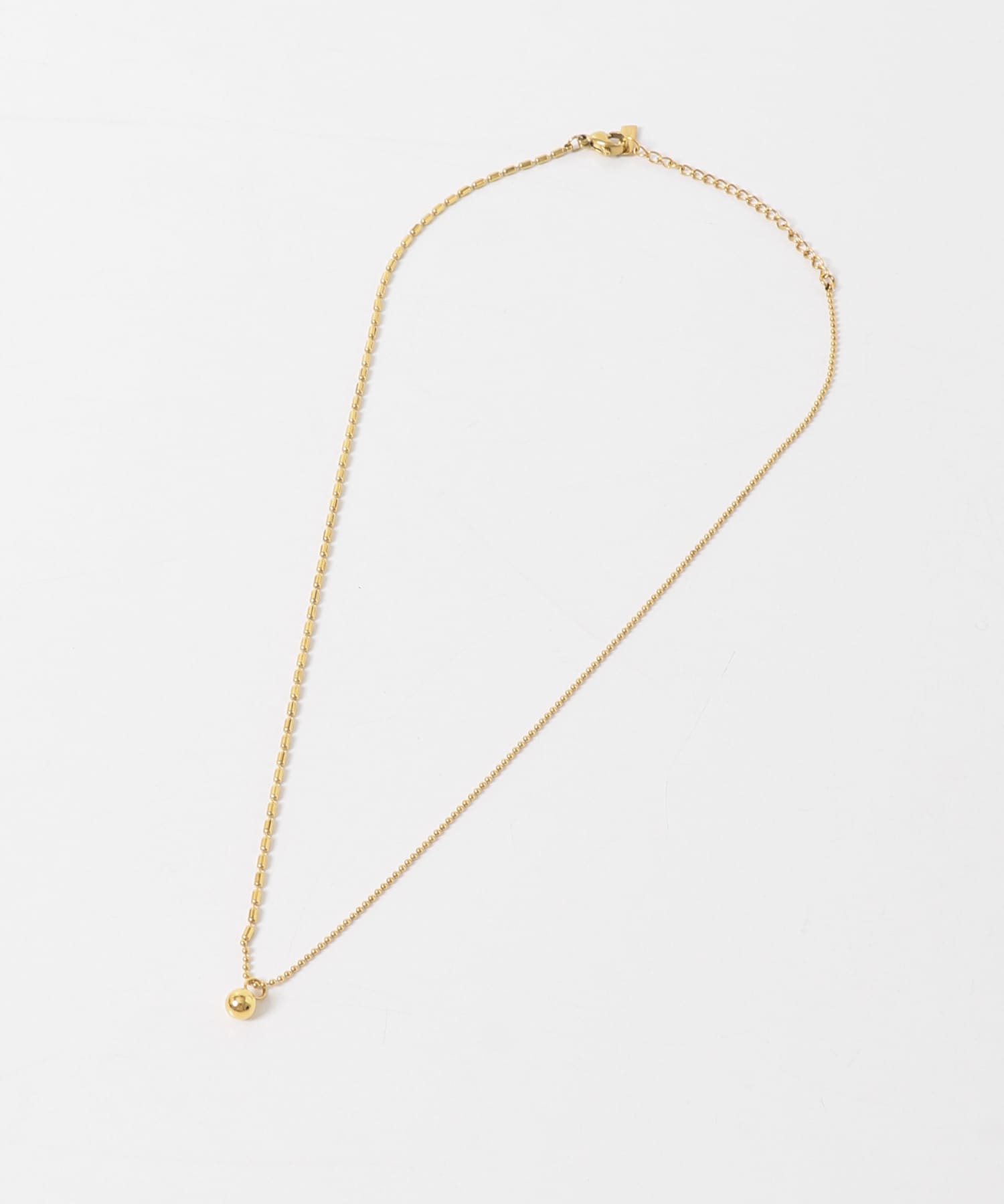 ステンレスコンビチェーンワントップネックレス GLD -
