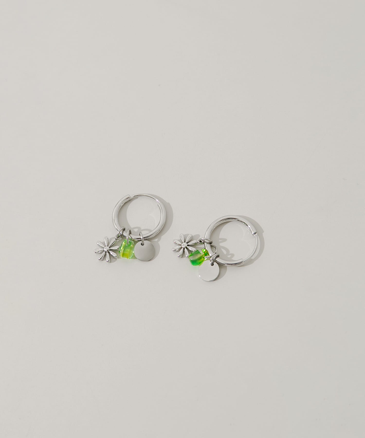 ステンレスマルチチャームフープピアス