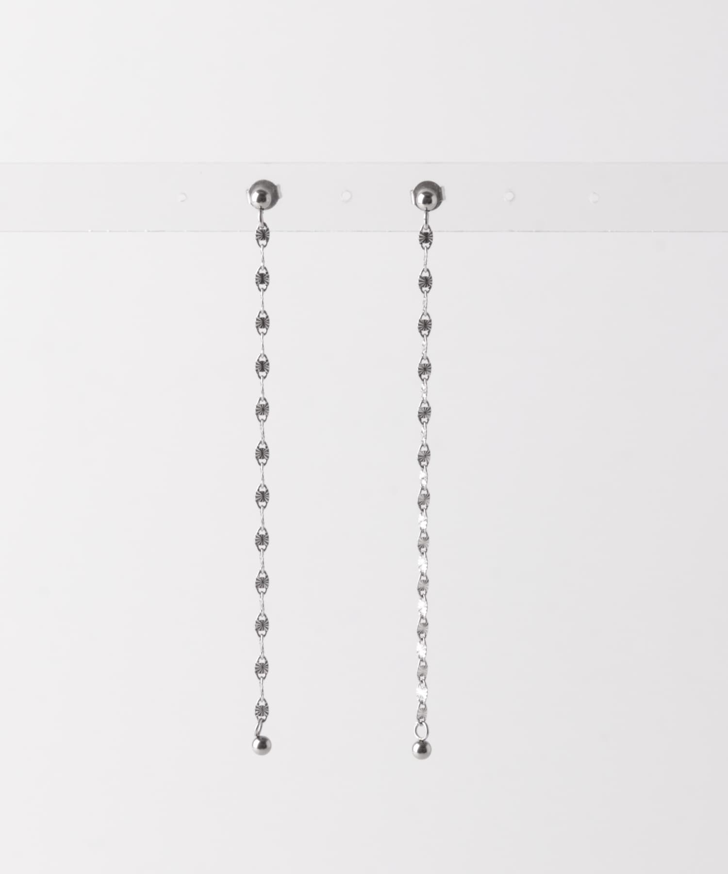 ステンレス2WAYペタルチェーンピアス SLV -