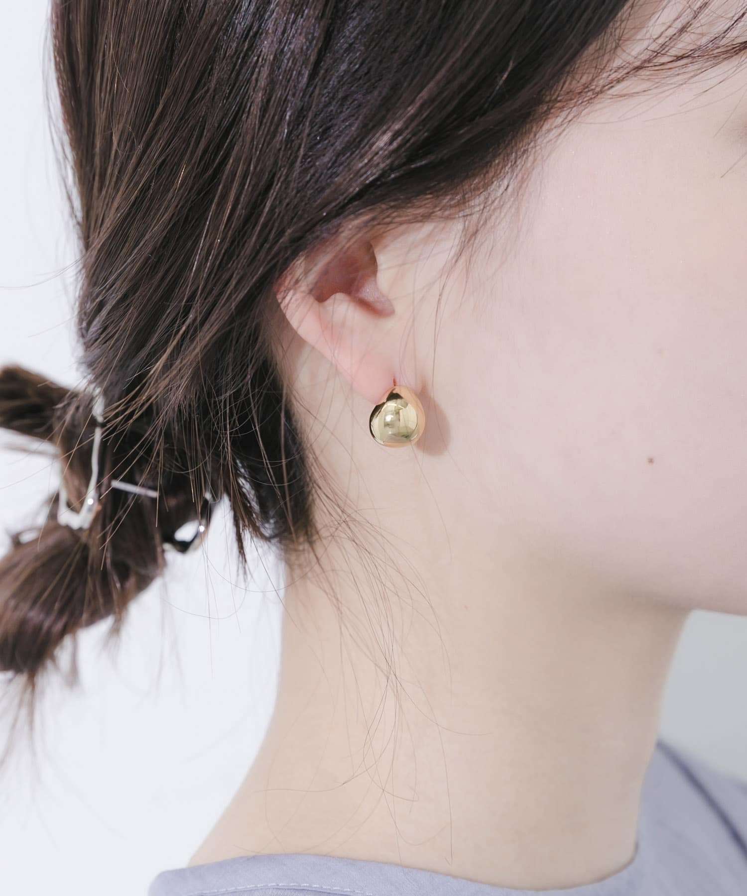 ステンレスプックリピアス GLD -