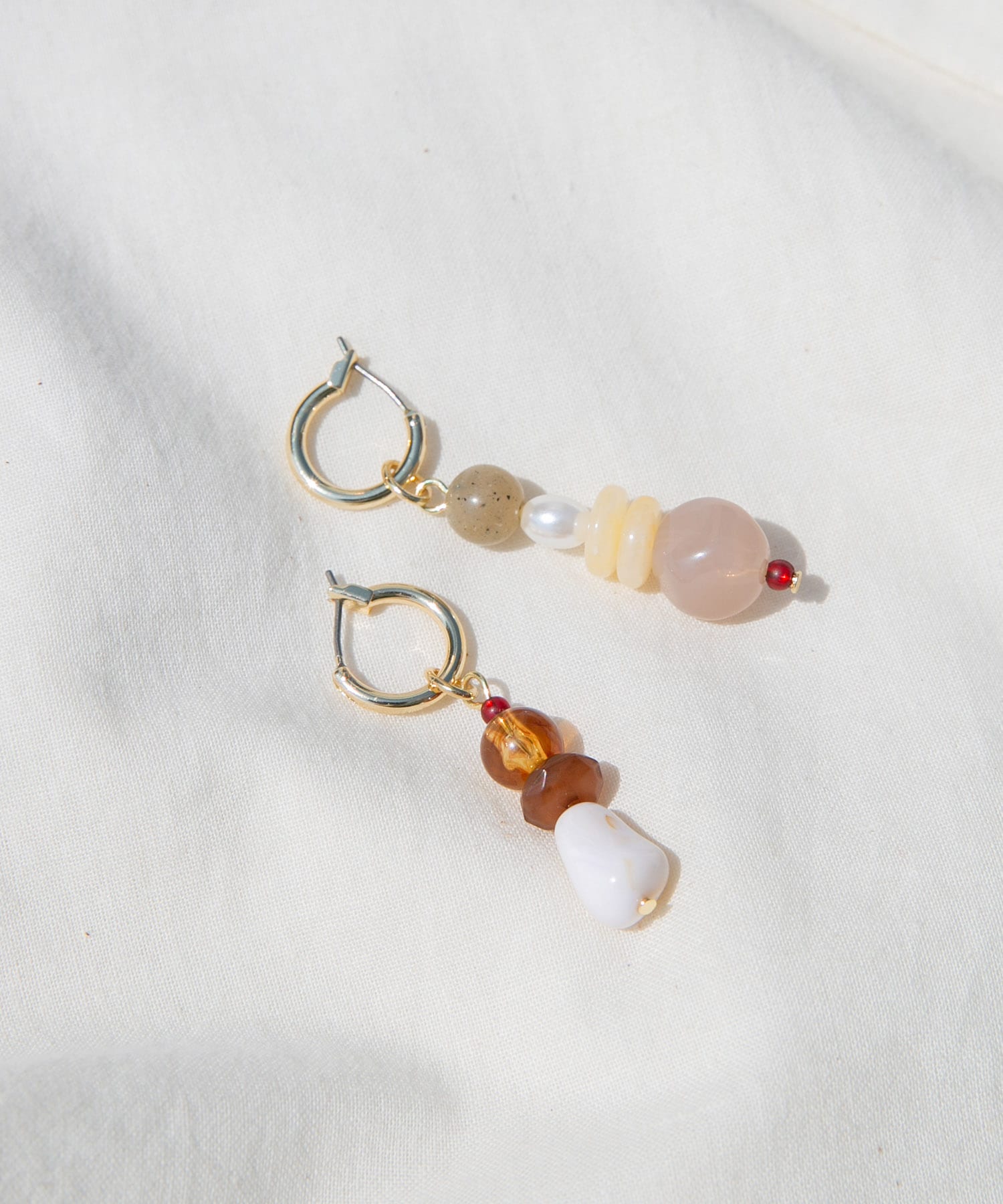 マルチモチーフピアス BR/GD -