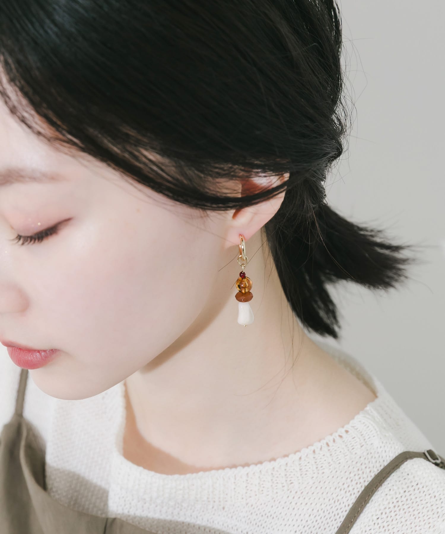 マルチモチーフピアス BR/GD -