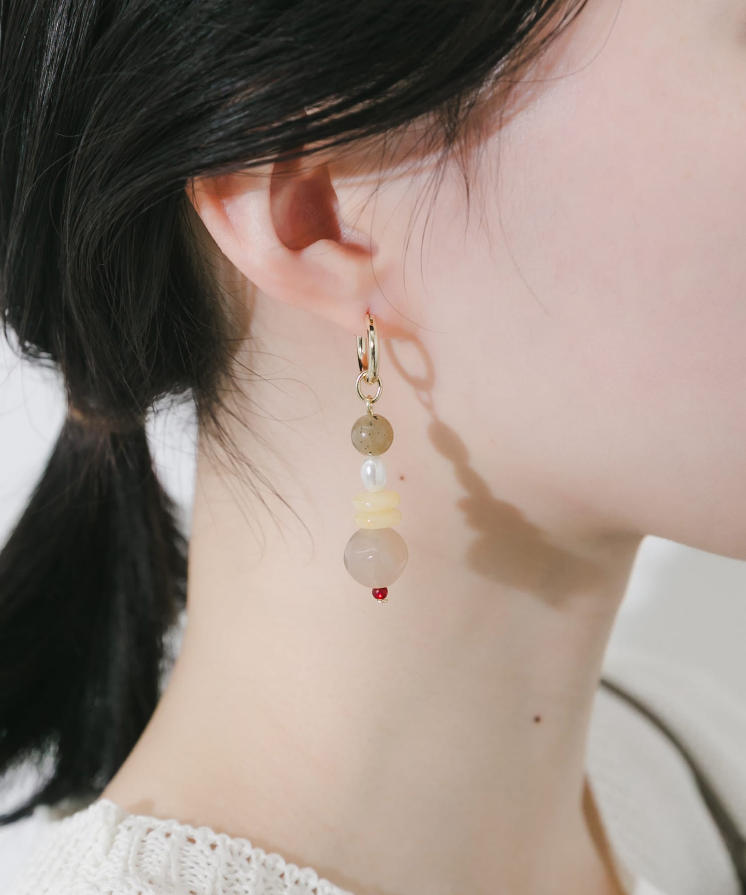 マルチモチーフピアス BR/GD -