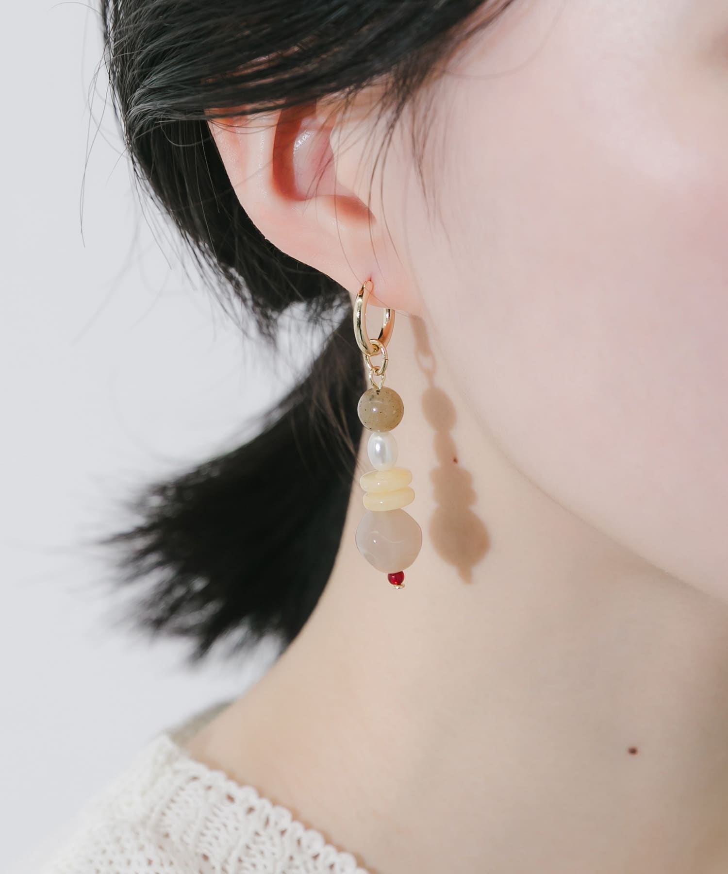 マルチモチーフピアス BR/GD -