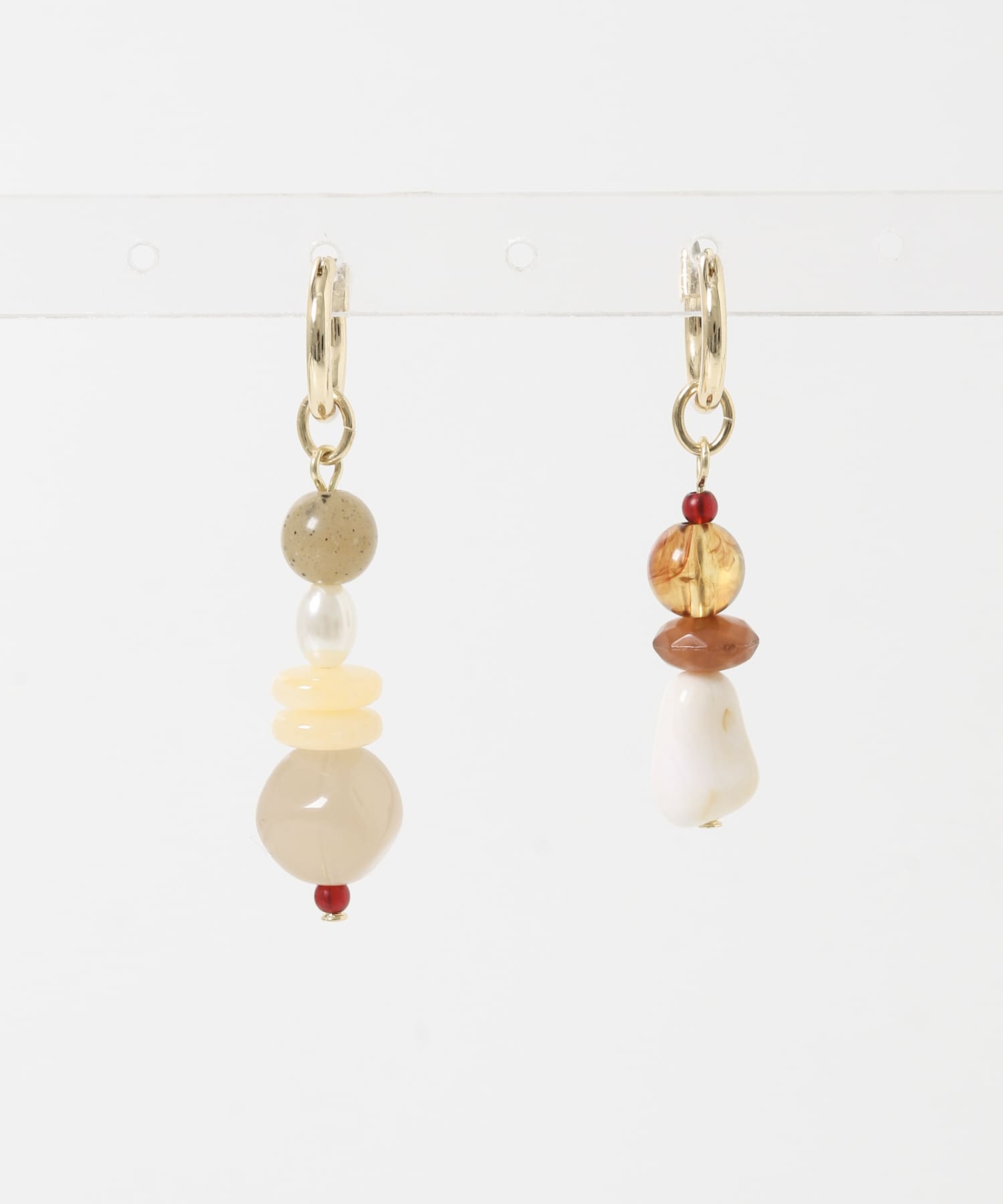 マルチモチーフピアス BR/GD -