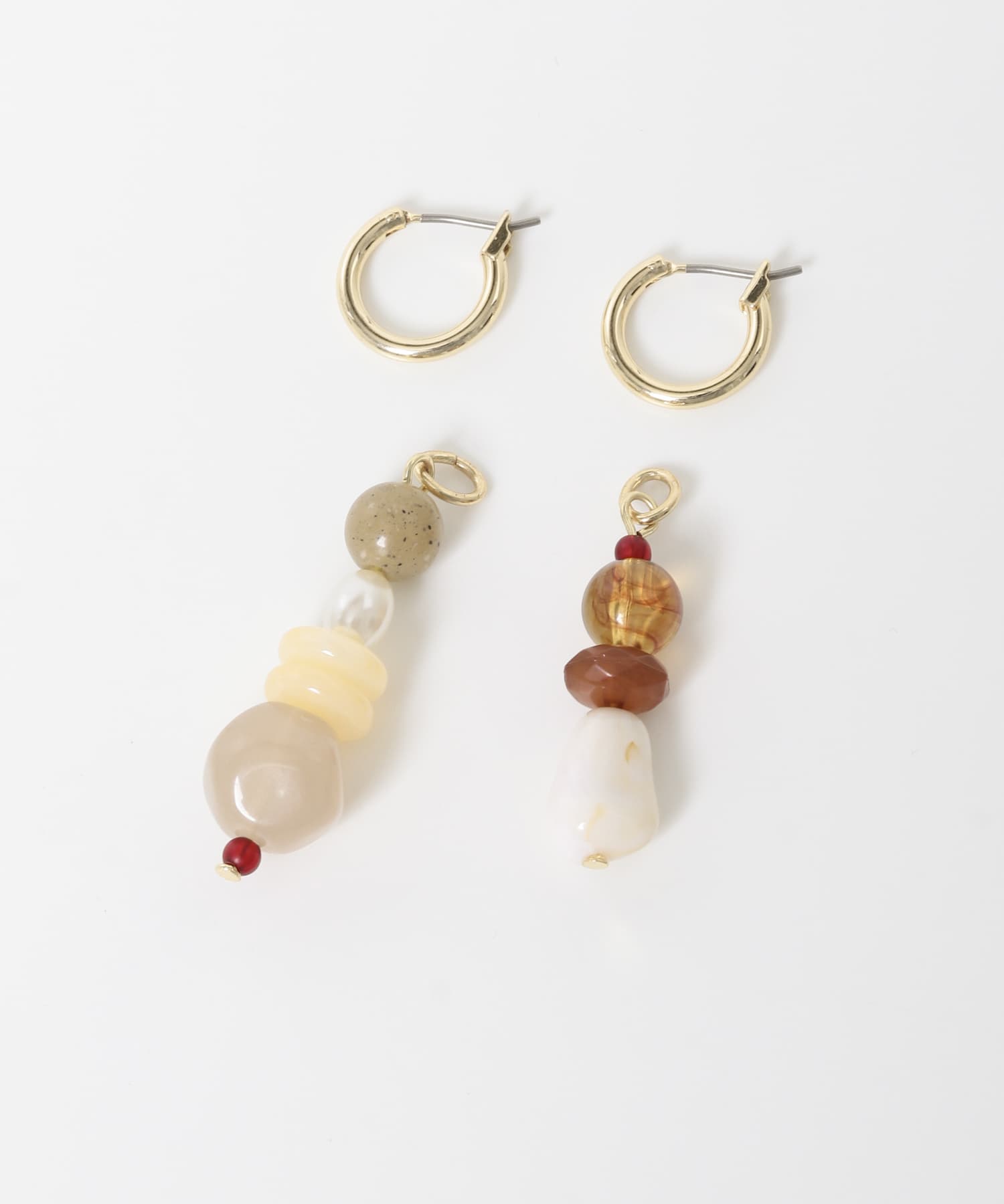 マルチモチーフピアス BR/GD -