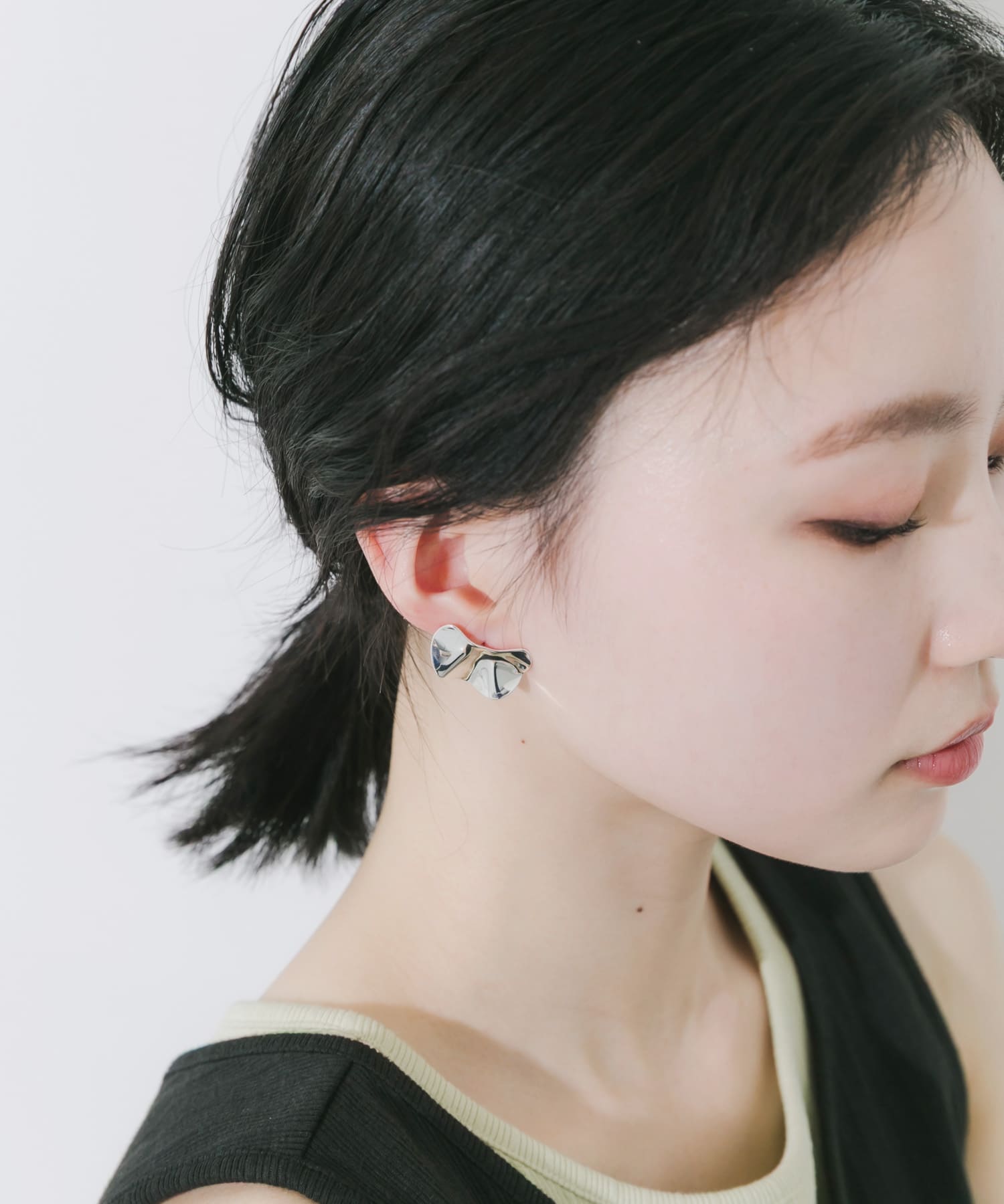 メタルドレープピアス SLV -