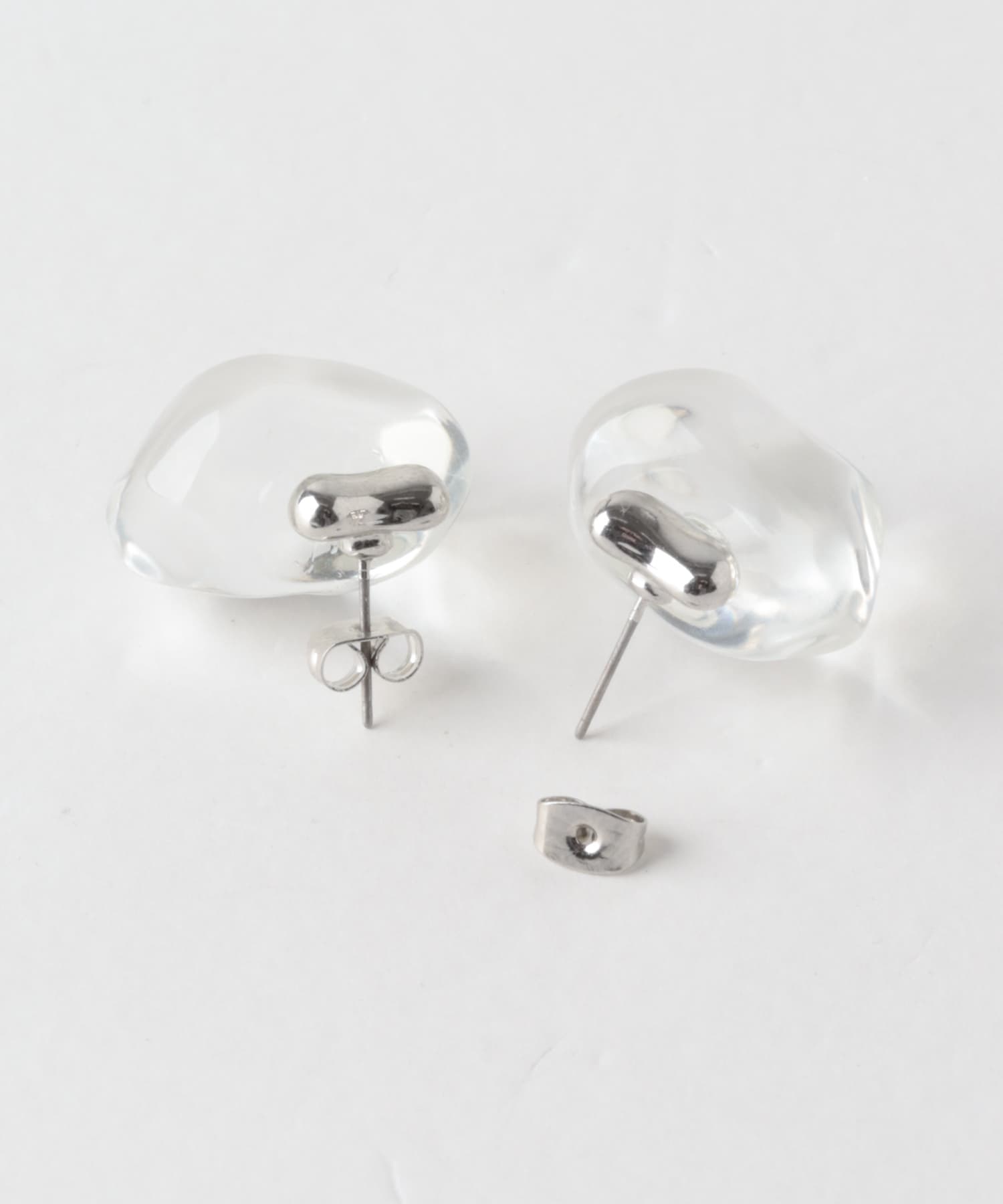 キューブアイスドロップピアス CLR -