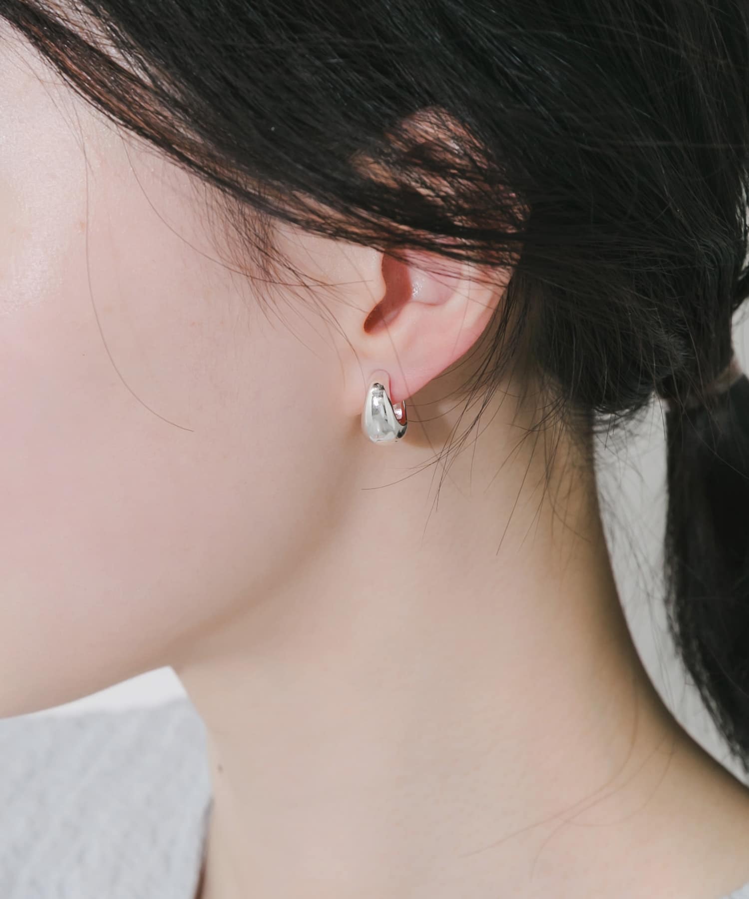 プックリワンタッチイヤリング SLV -