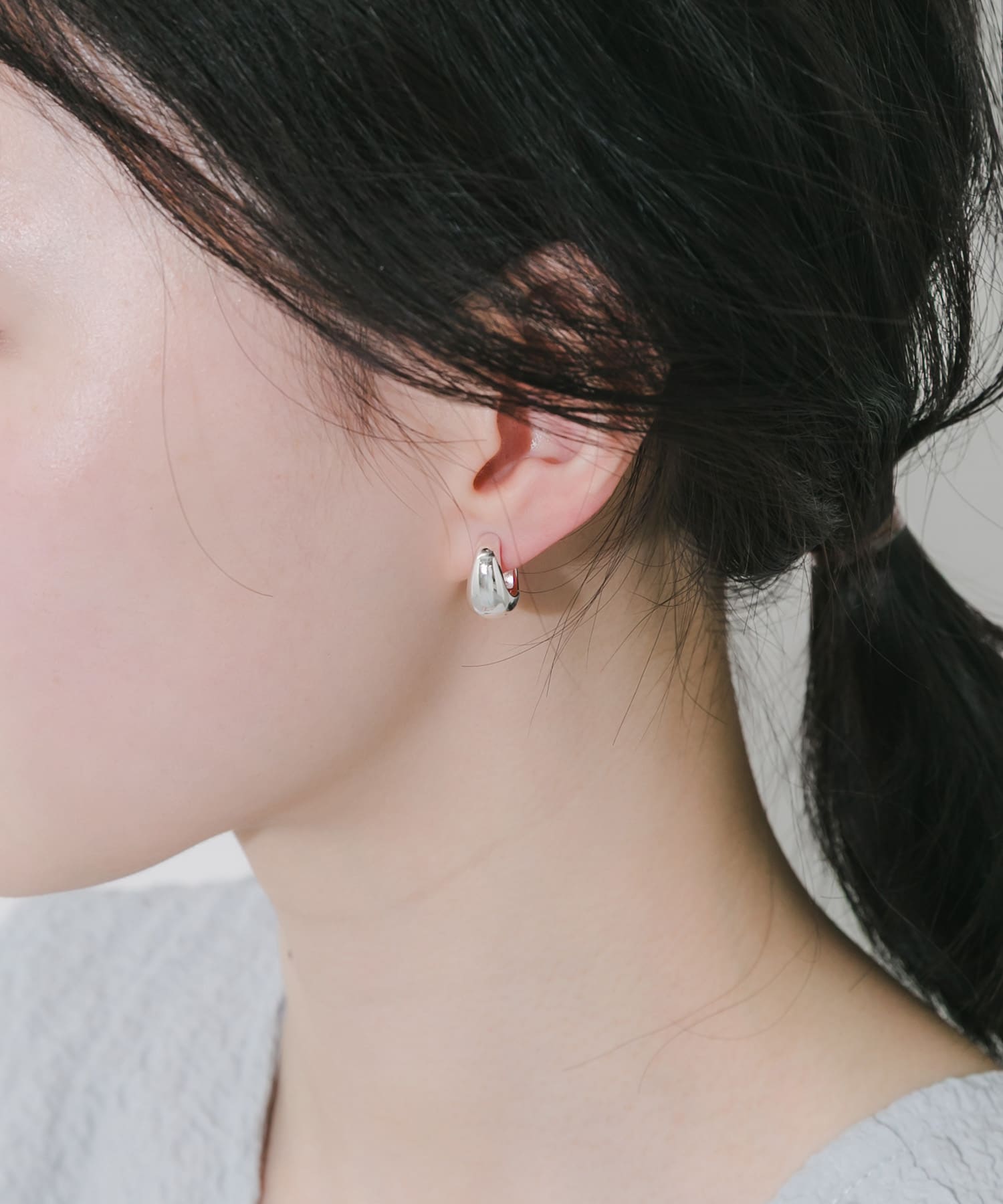 プックリワンタッチイヤリング SLV -