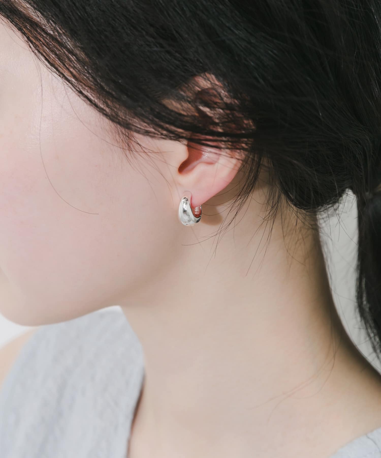 プックリワンタッチイヤリング SLV -