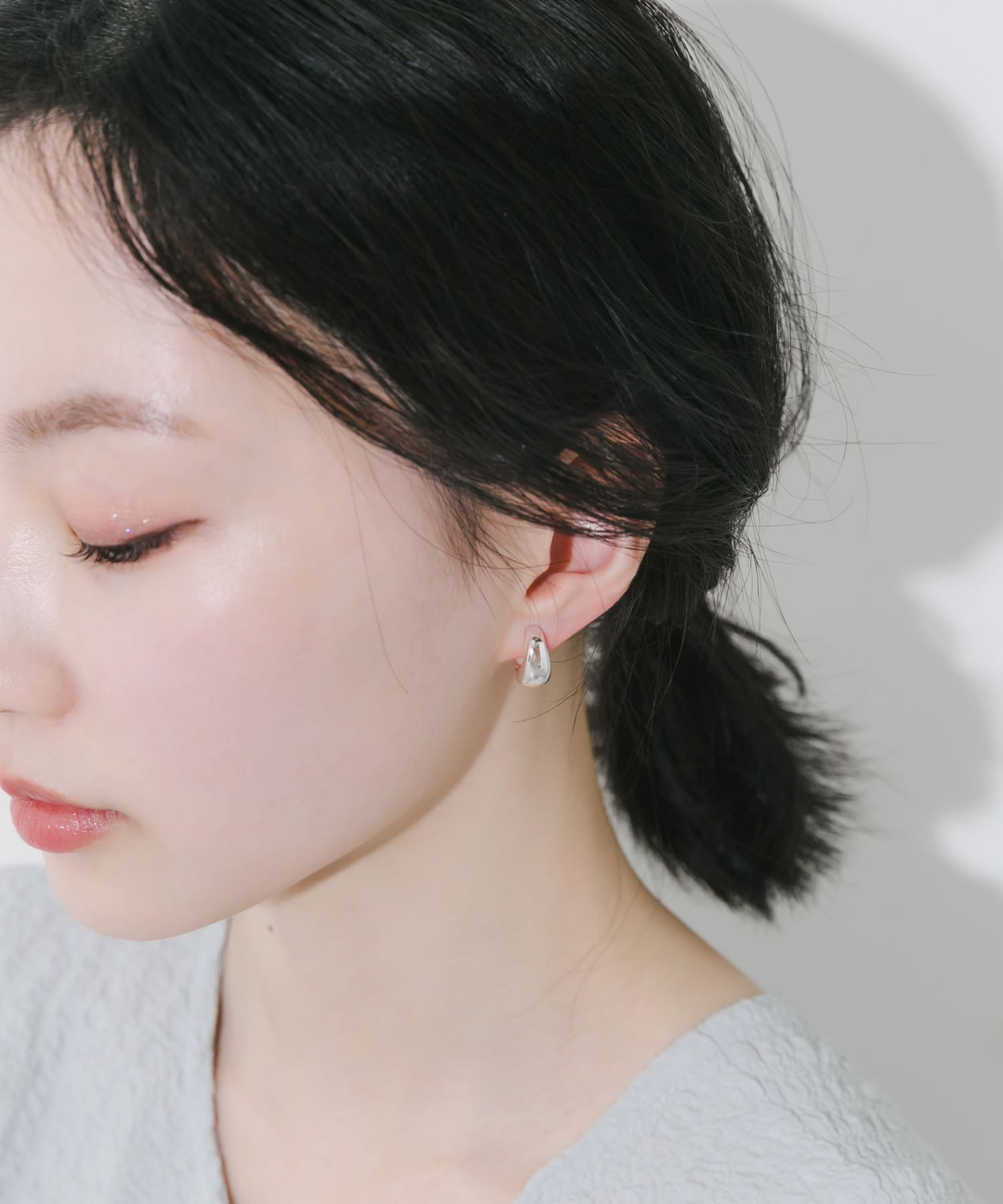 プックリワンタッチイヤリング SLV -