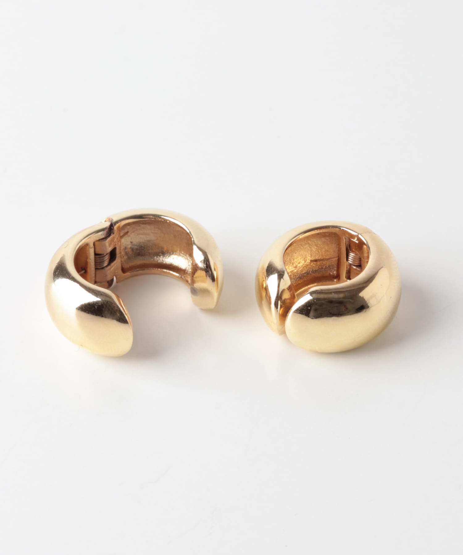 メタルボリュームワンタッチフープイヤリング GLD -