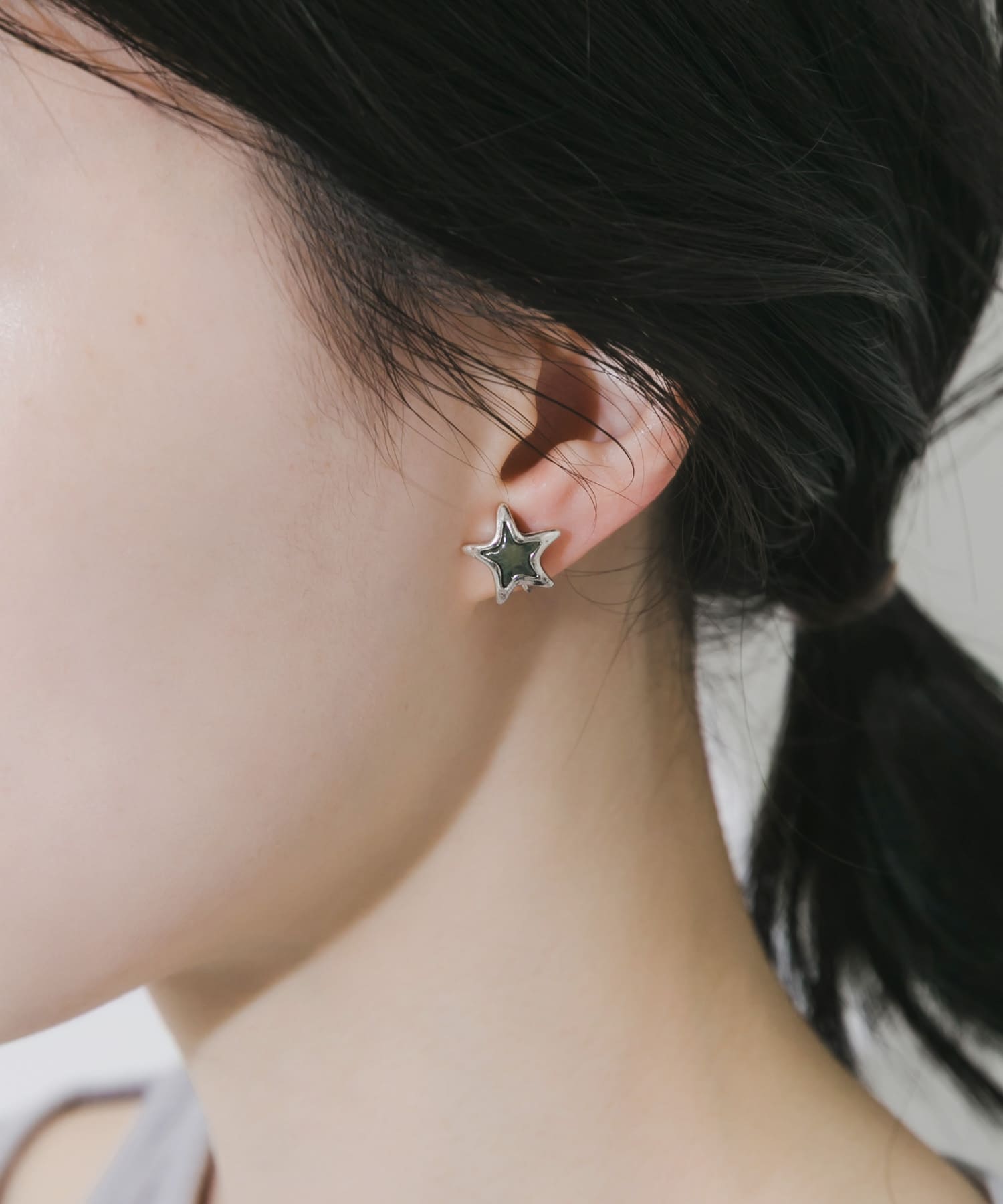 レイヤードスターイヤリング SV/GR -