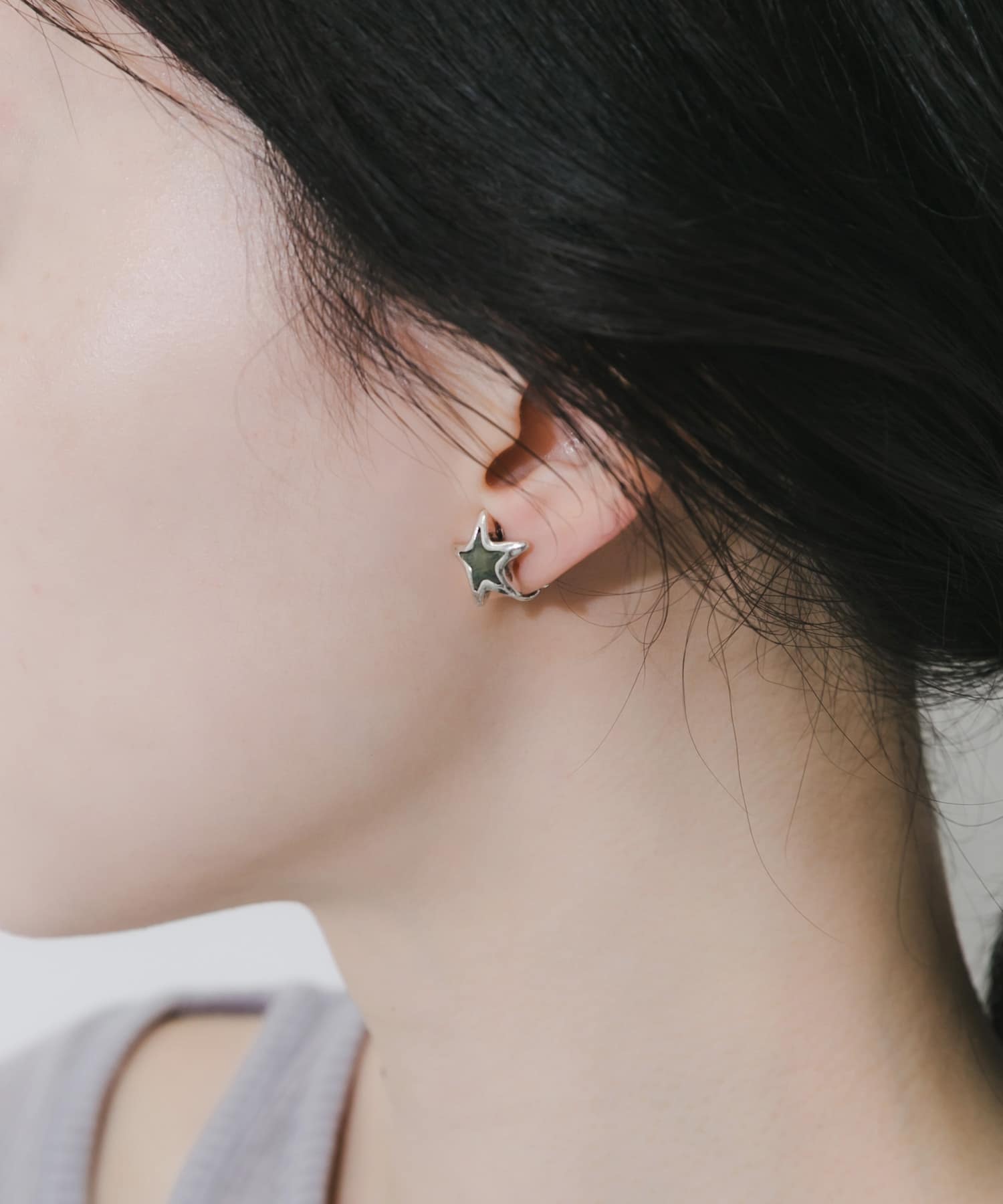 レイヤードスターイヤリング SV/GR -