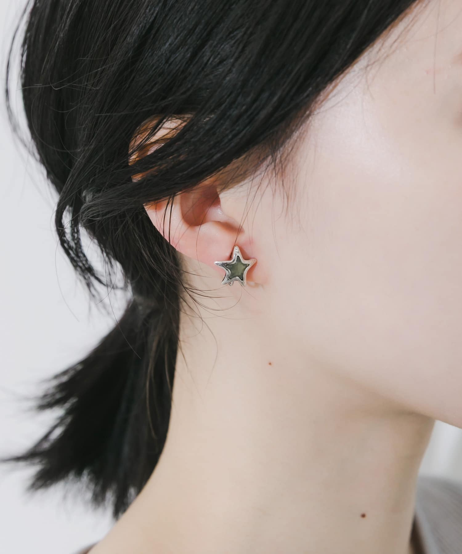 レイヤードスターイヤリング SV/GR -