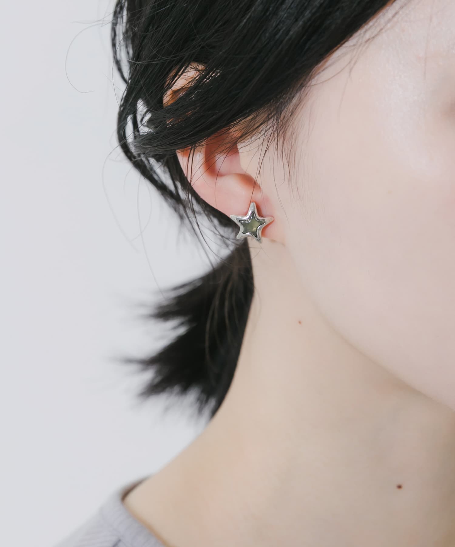 レイヤードスターイヤリング SV/GR -