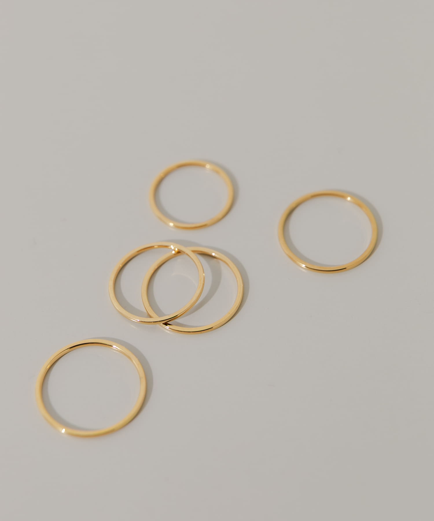 ステンレス5セットリング GLD -