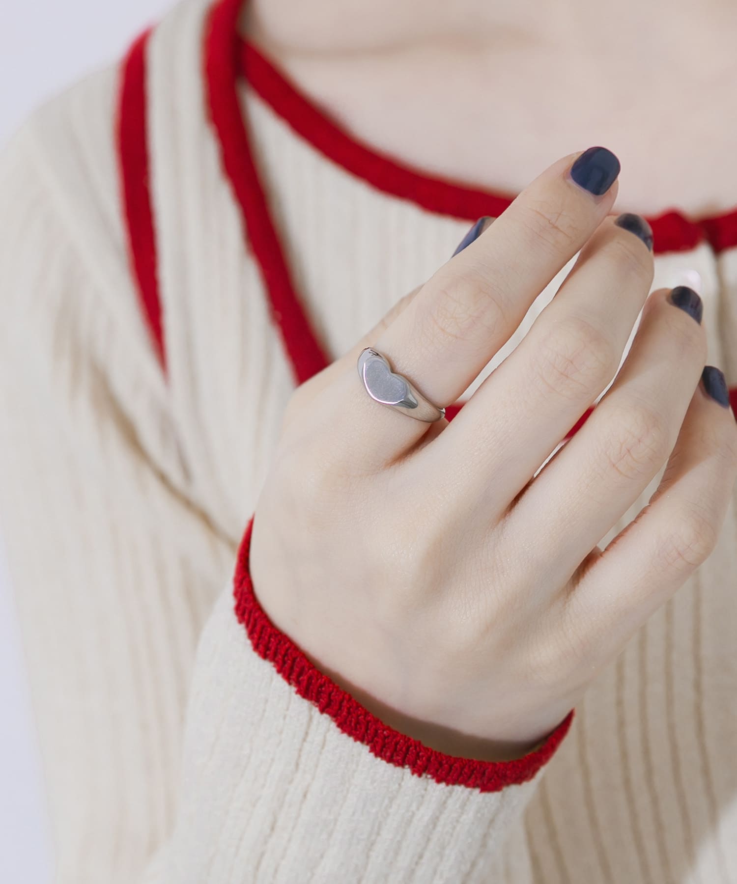 ステンレスハートシグネットリング