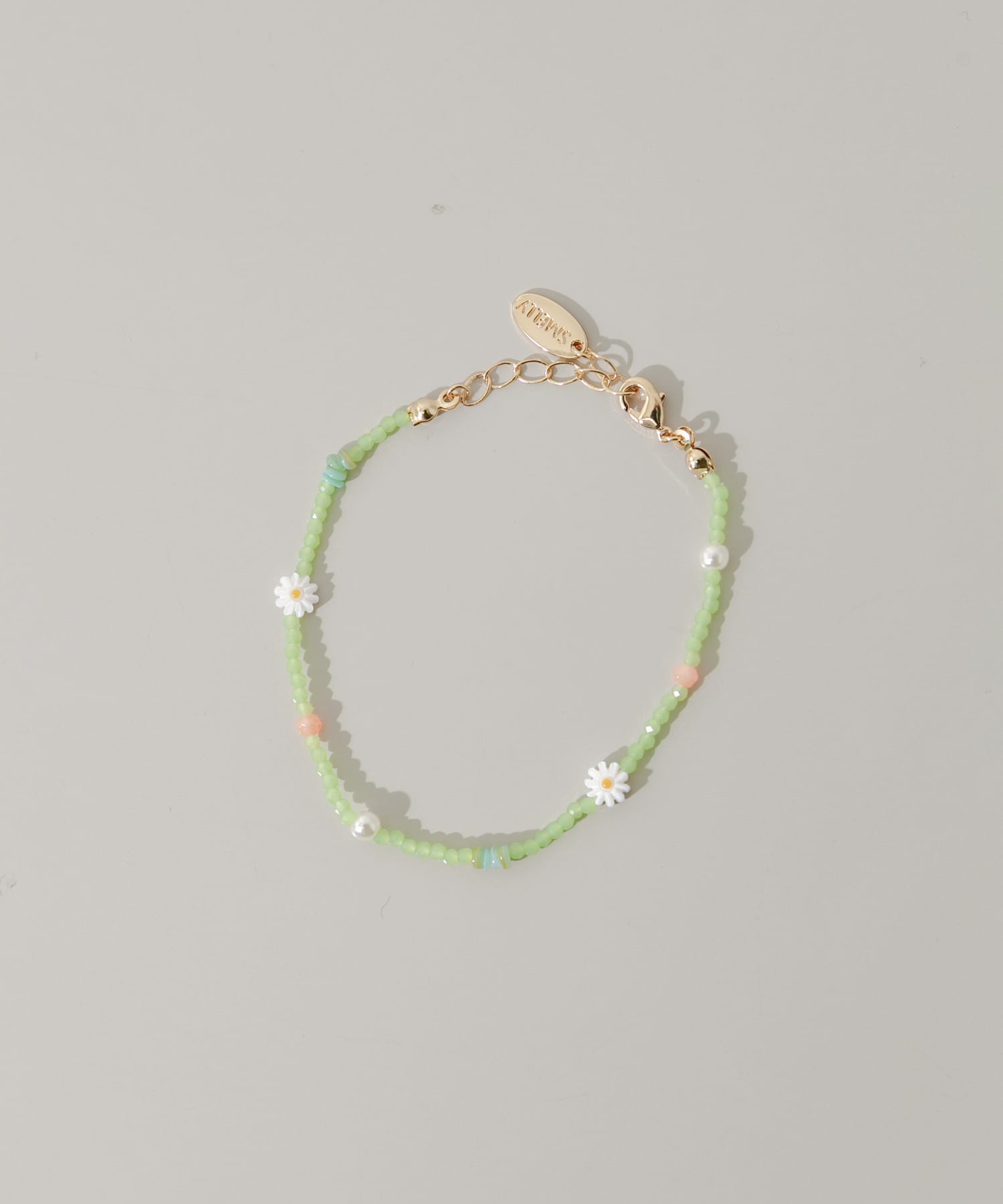 フラワーモチーフカラフルビーズブレスレット