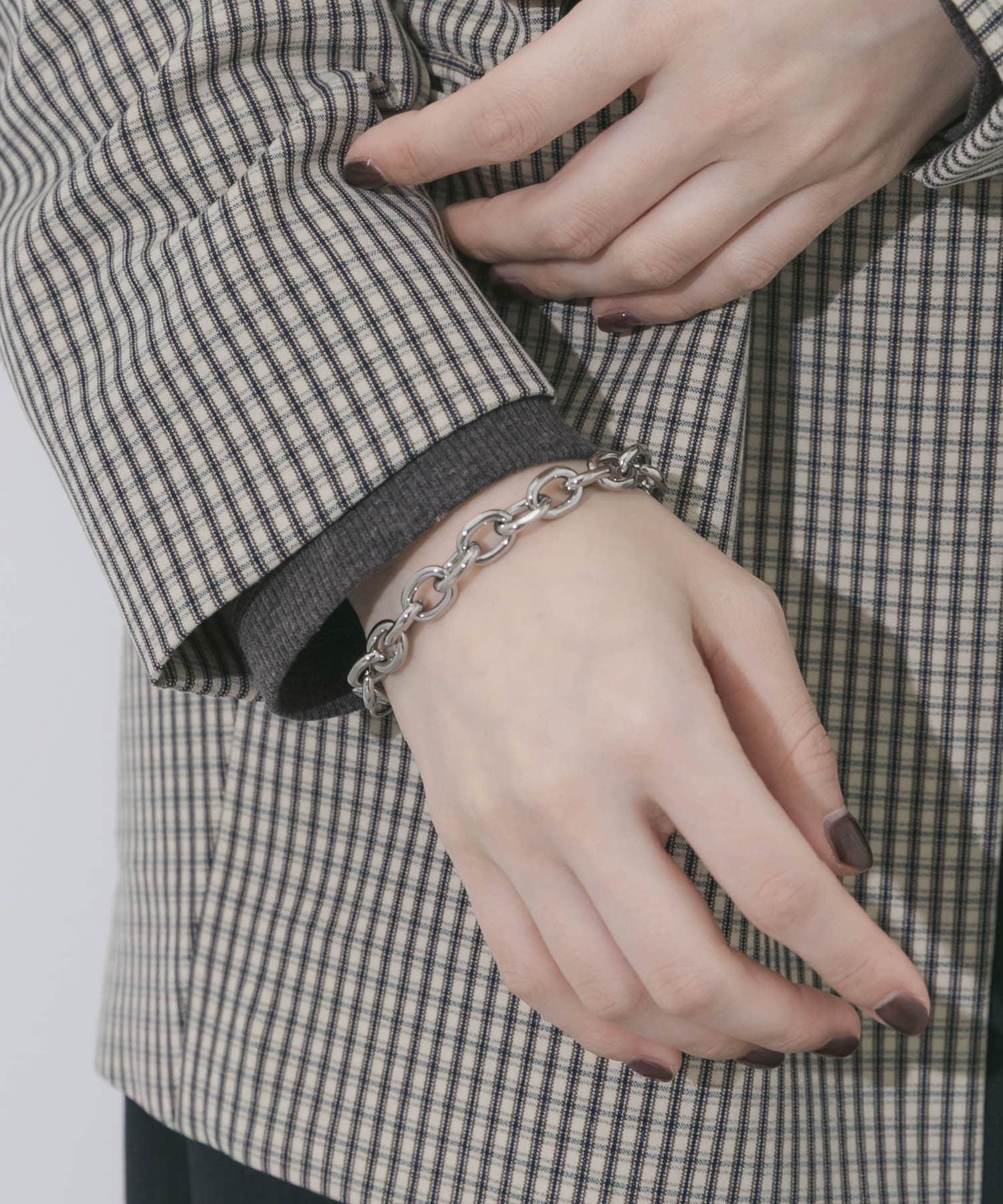 ステンレスボリュームチェーンブレスレット