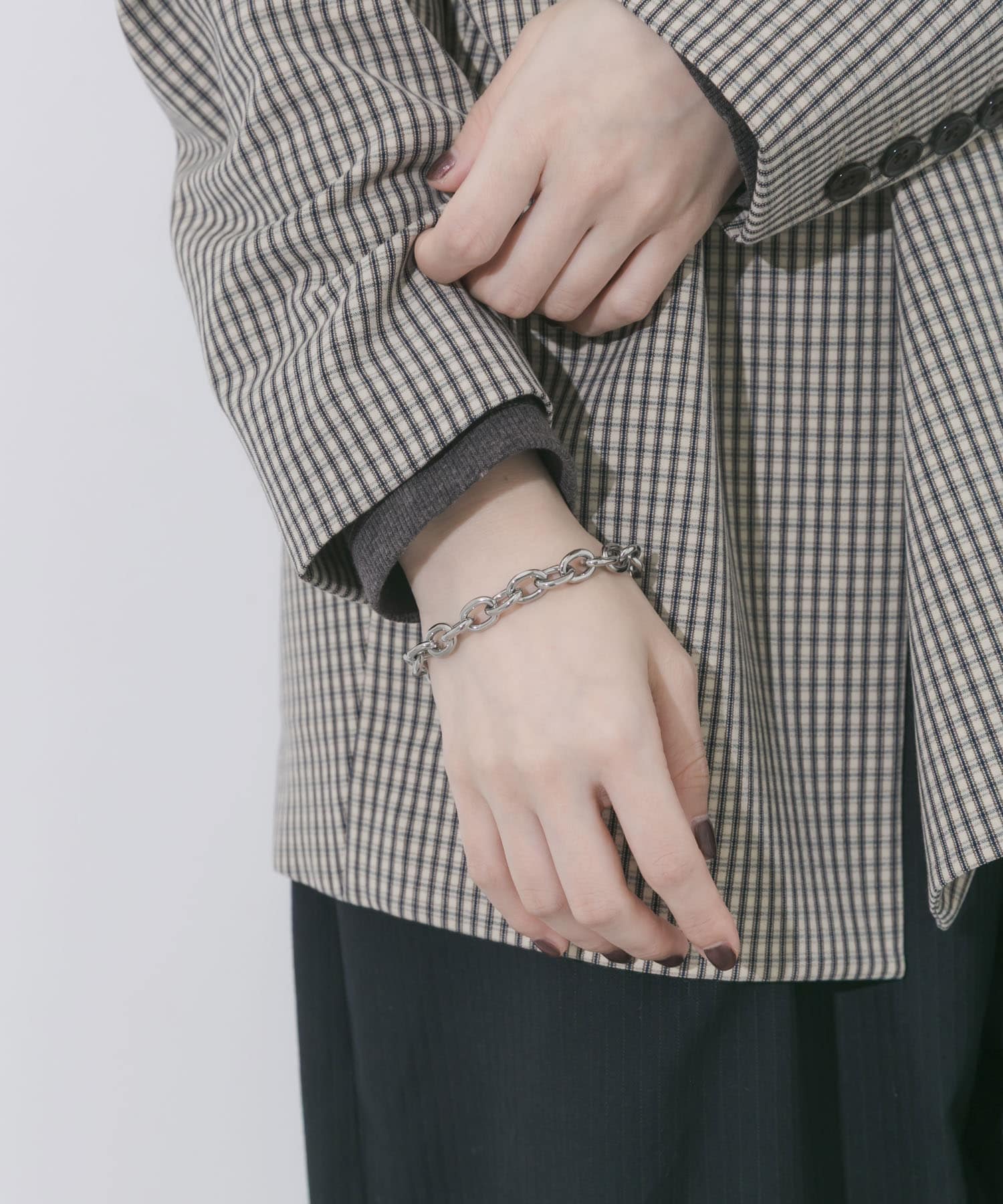 ステンレスボリュームチェーンブレスレット SLV -