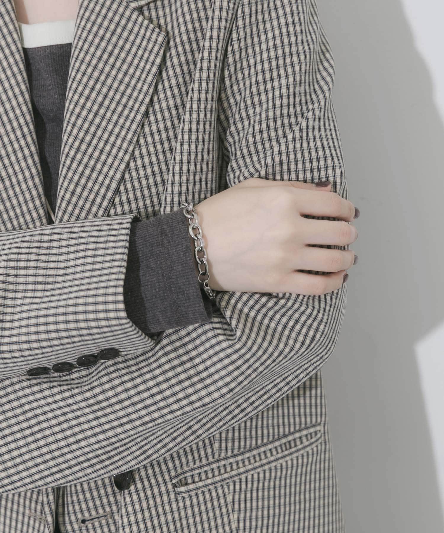 ステンレスボリュームチェーンブレスレット SLV -