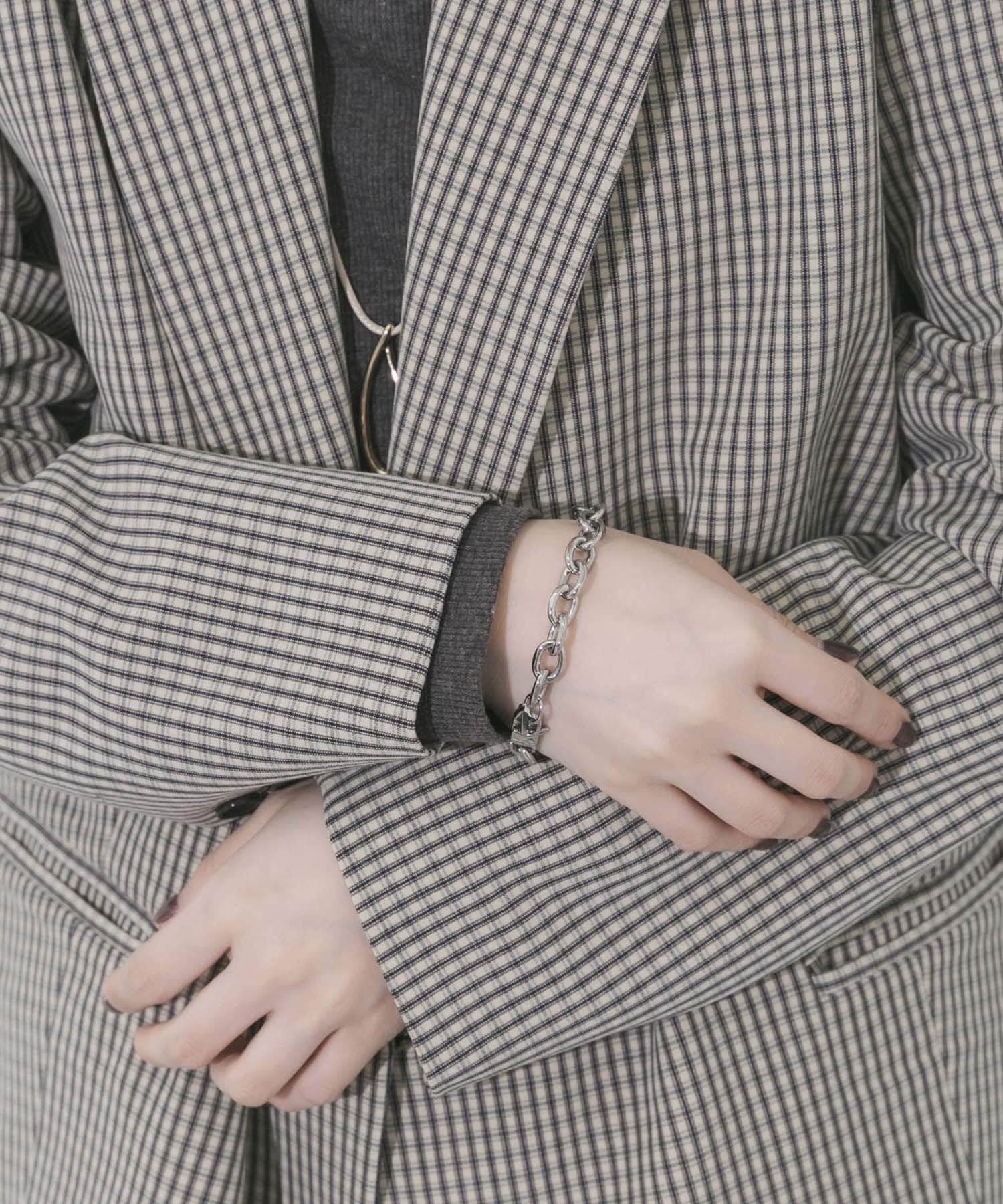 ステンレスボリュームチェーンブレスレット SLV -