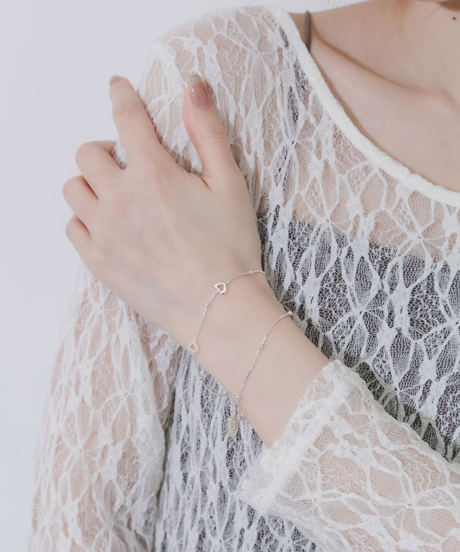 ハートモチーフレイヤードブレスレット(- SLV): アクセサリー｜URBAN