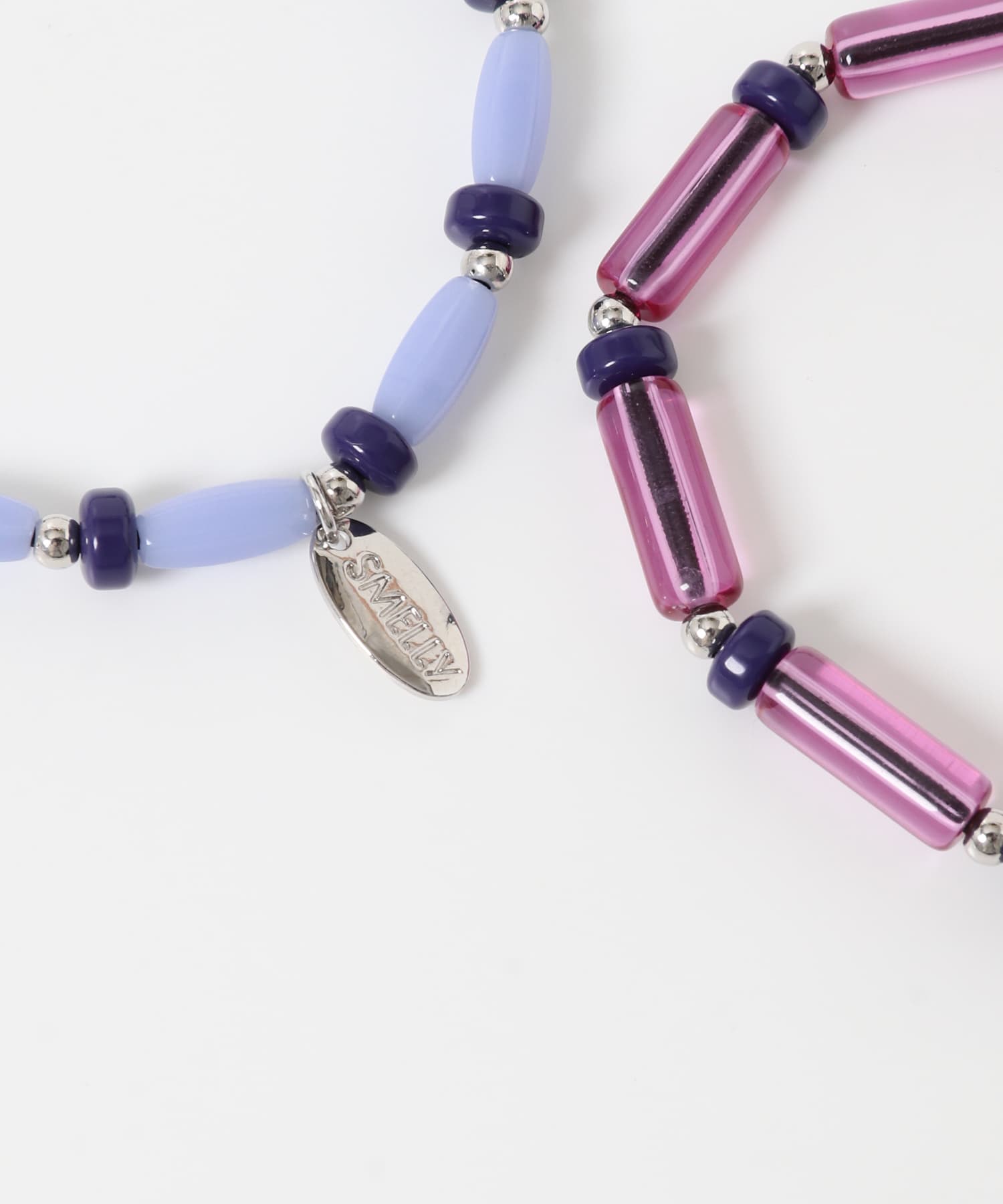 ミックスカラービーズ2セットブレスレット(- PP/BL): アクセサリー