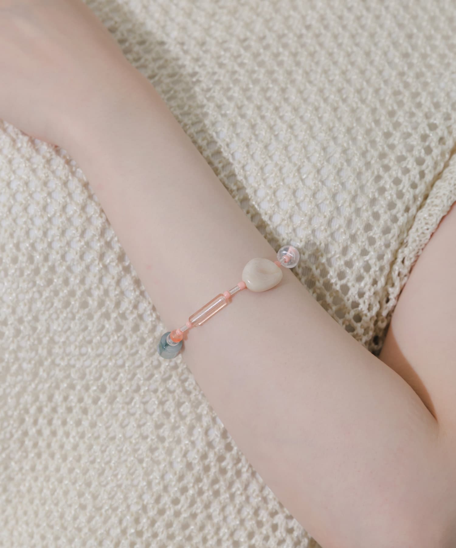 ステンレスマルチビーズブレスレット(- PN/BE): アクセサリー｜URBAN