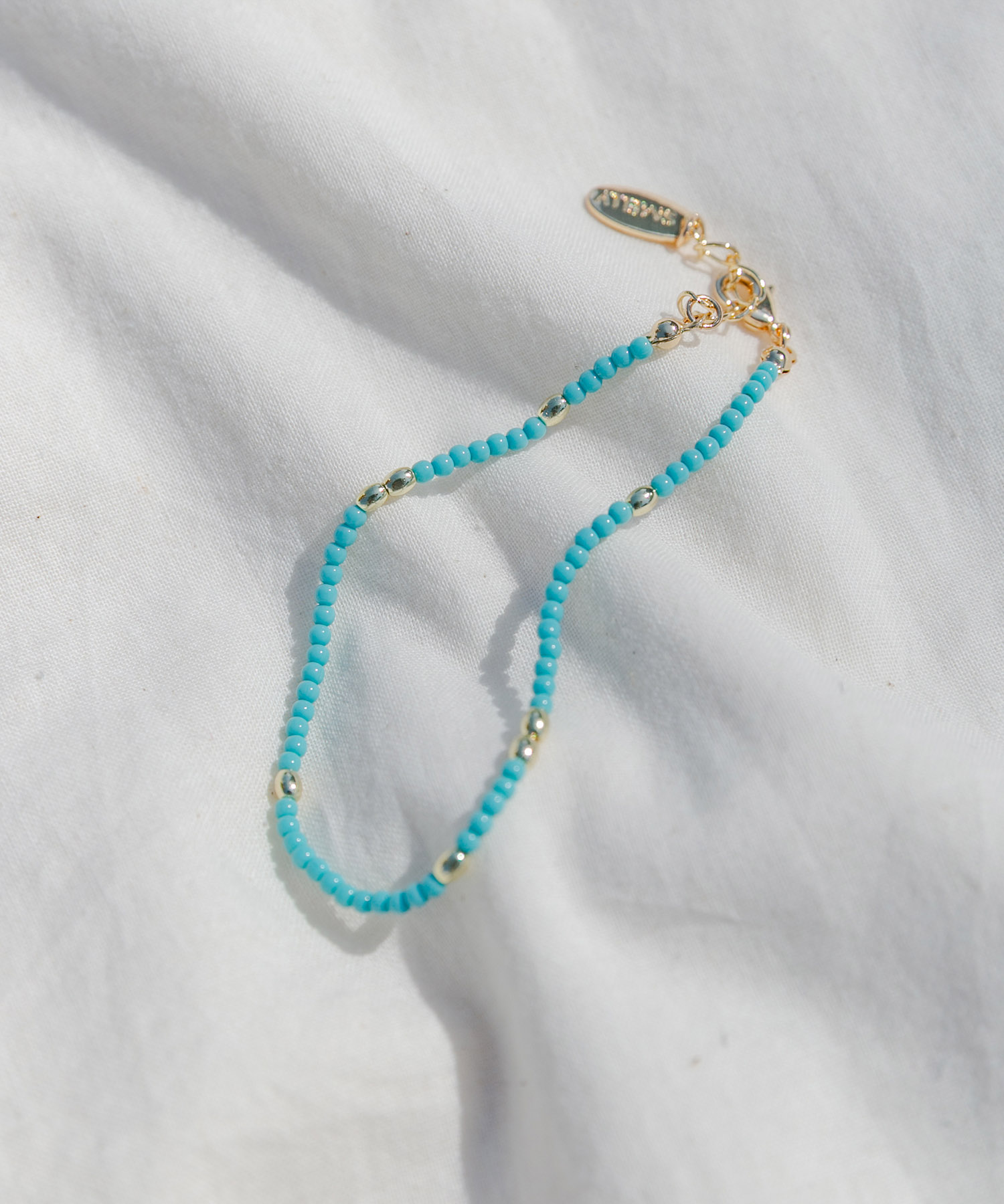 ターコイズカラービーズブレスレット