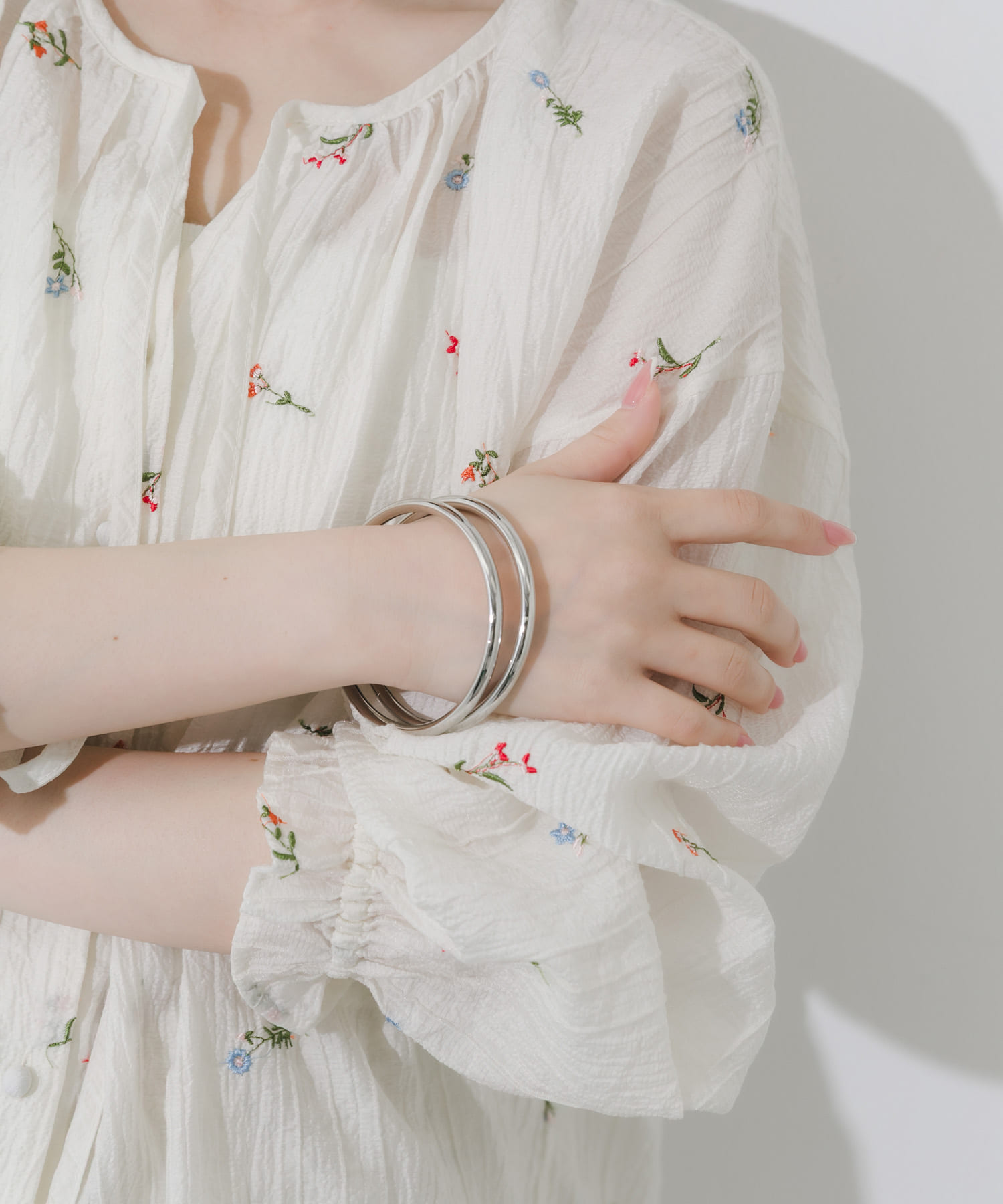 シンプルメタル2セットバングル