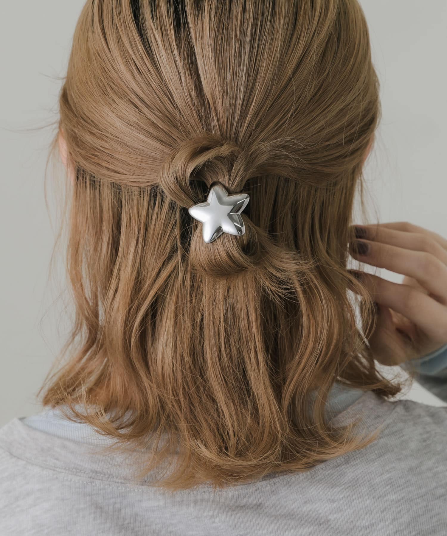 ステンレスモチーフヘアポニー